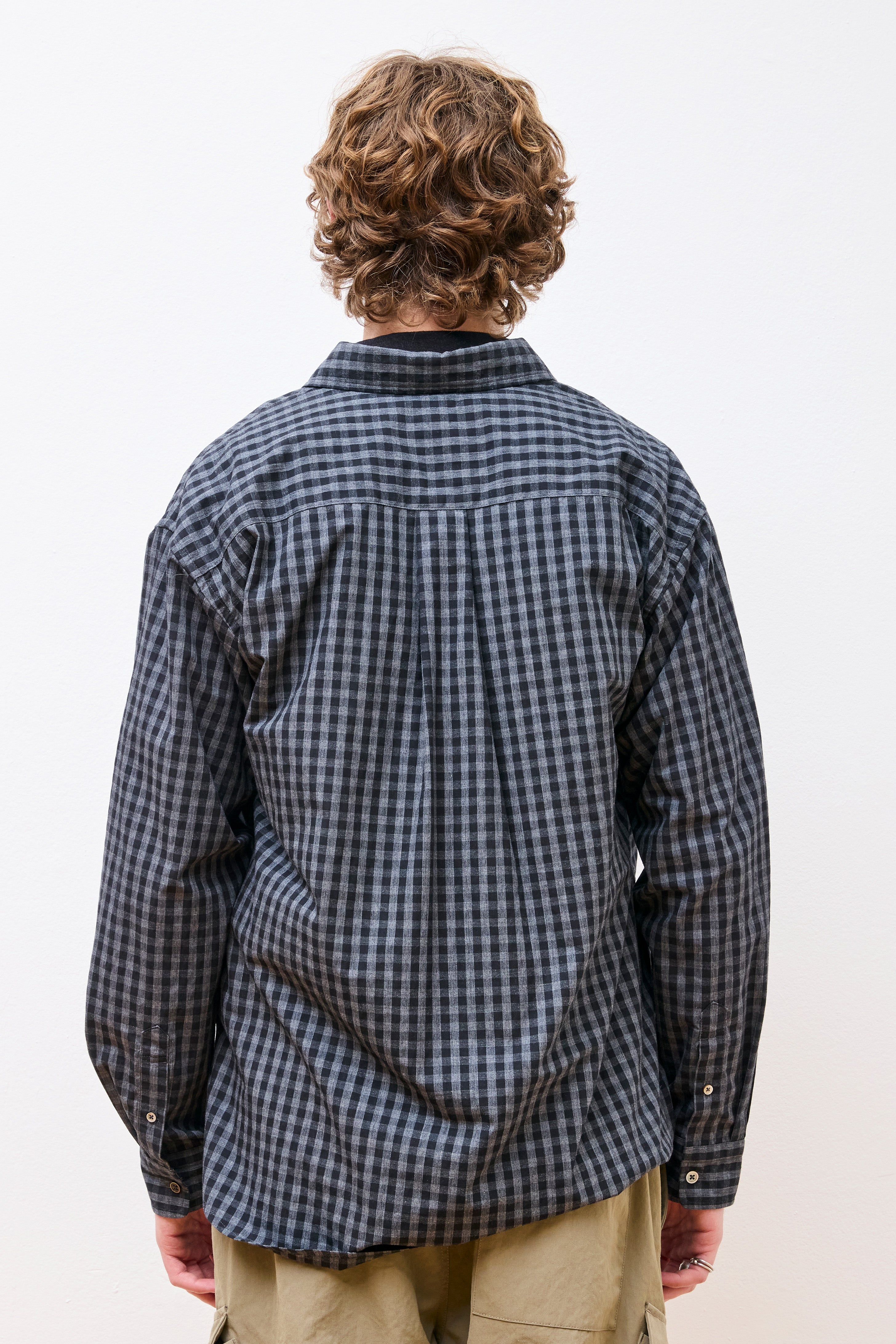 Gingham Check Shirt Black