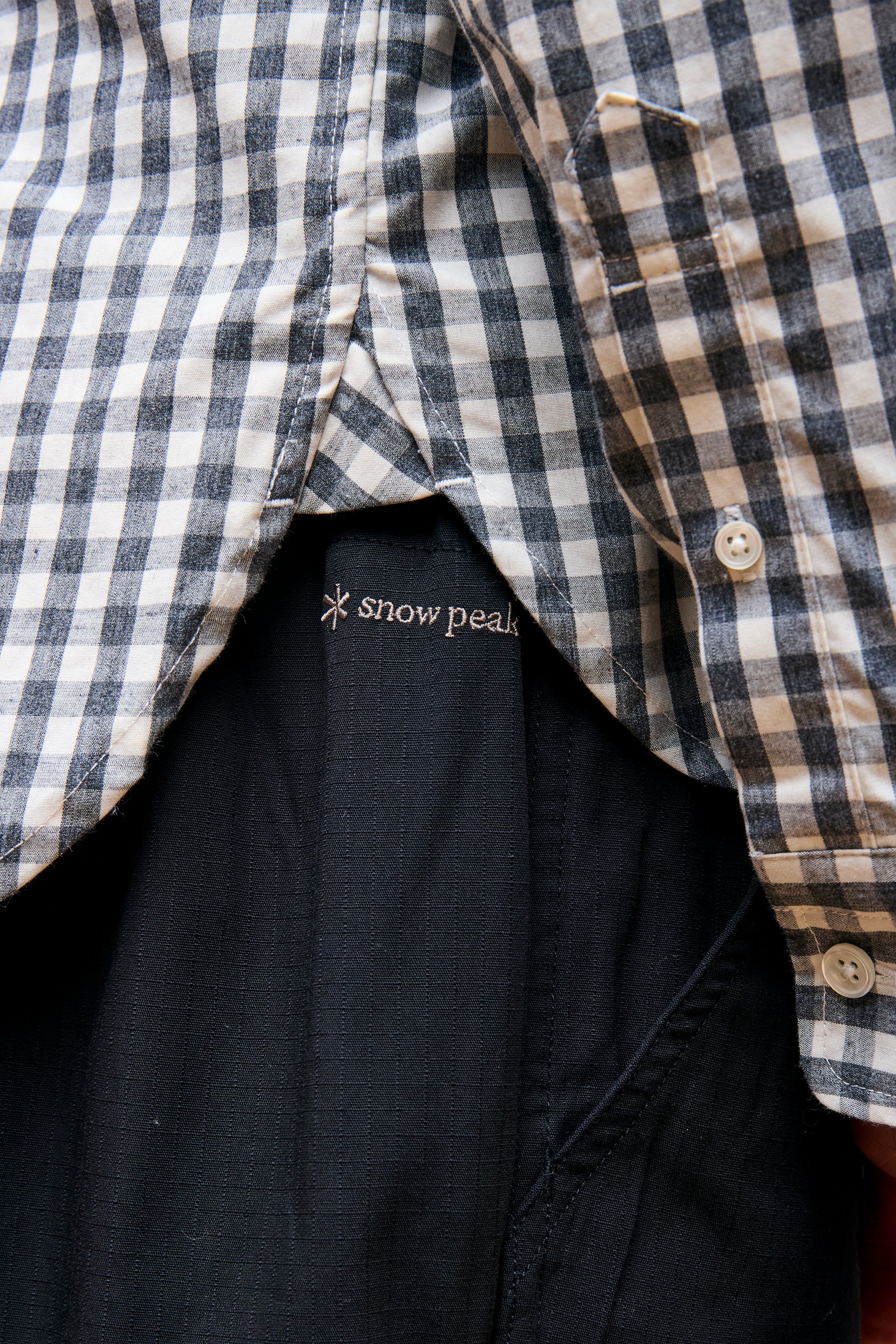 Gingham Check Shirt Grey