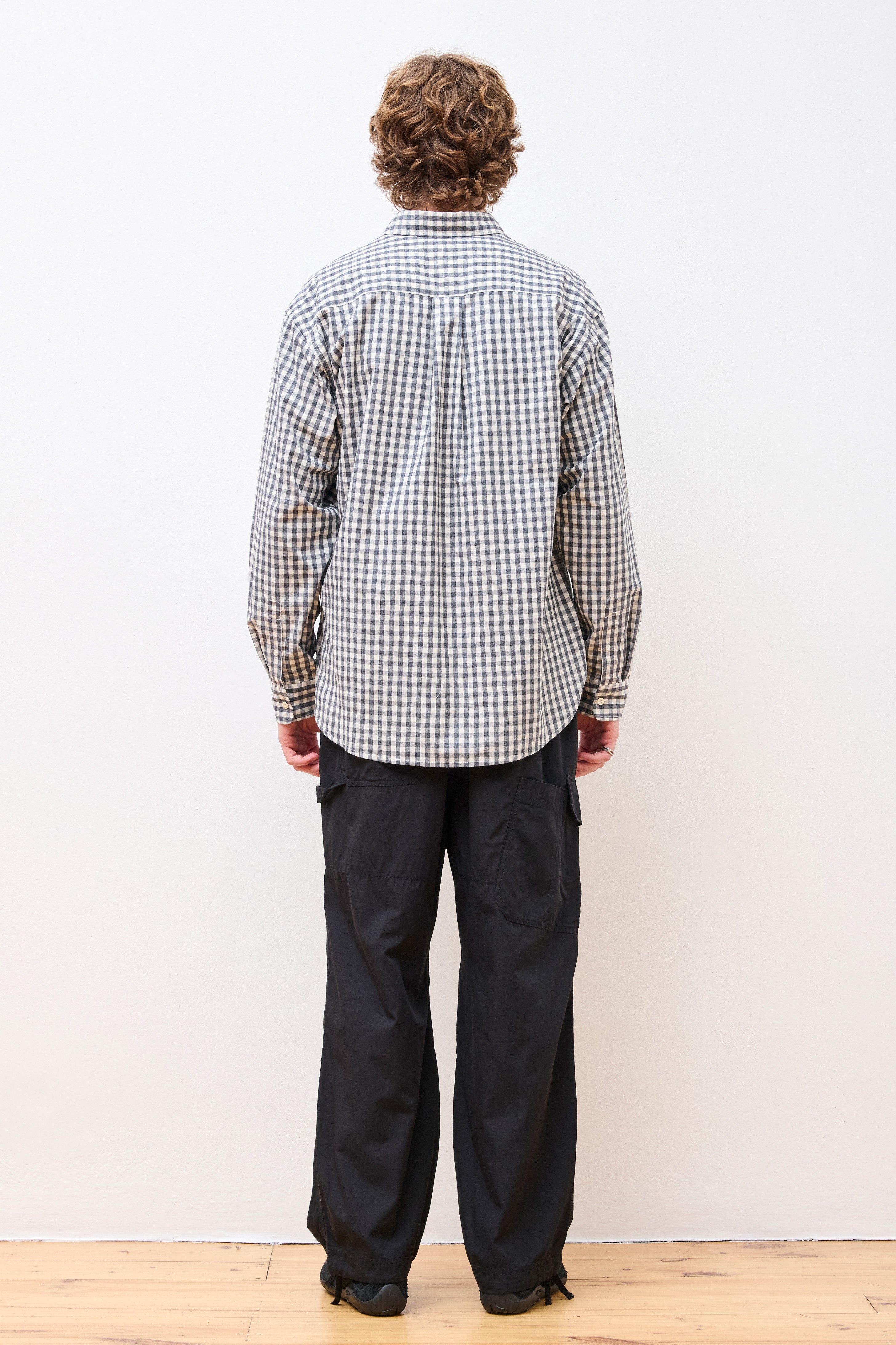 Gingham Check Shirt Grey