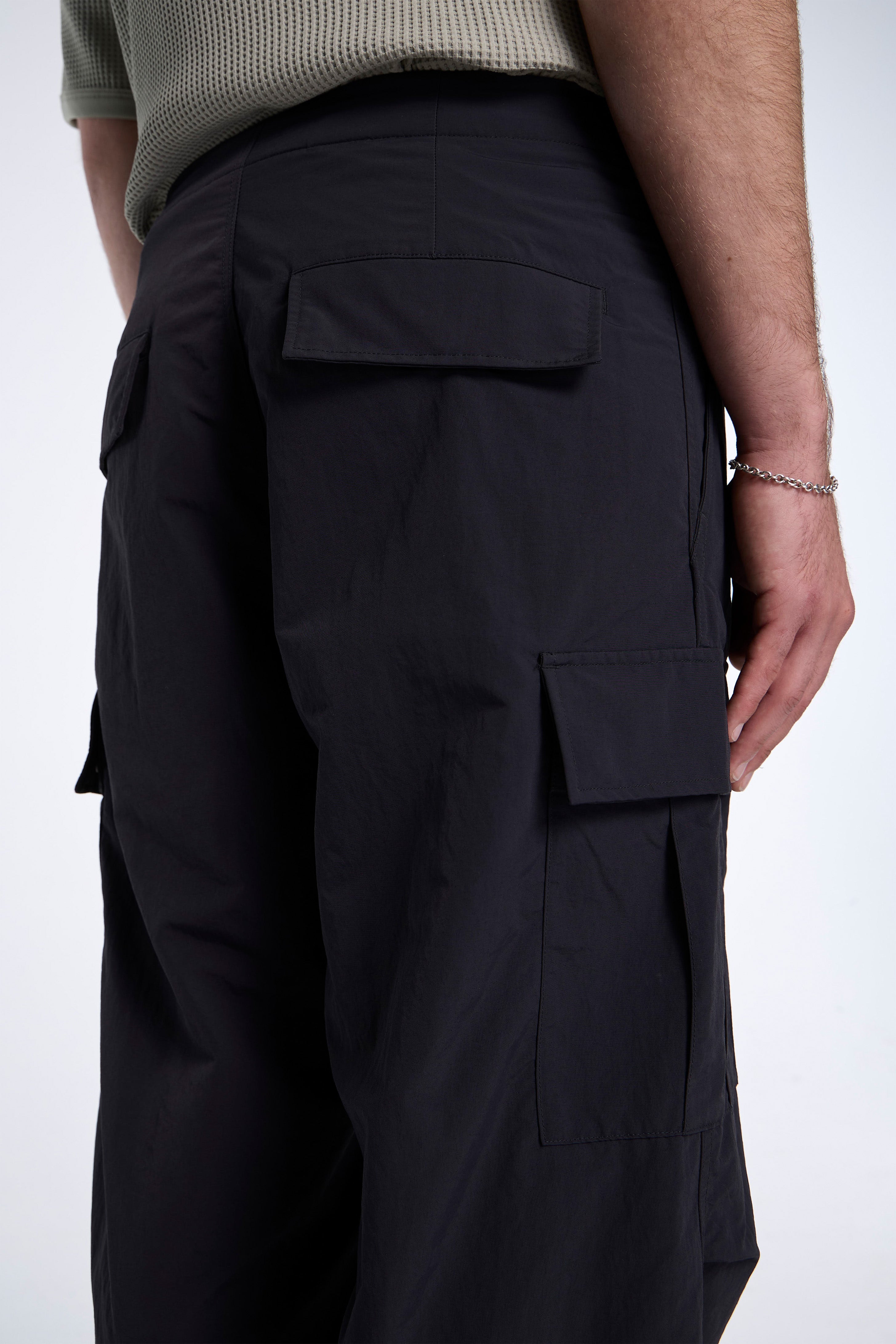 Dope Dyed Tussah Cargo Pants Dark Charcoal