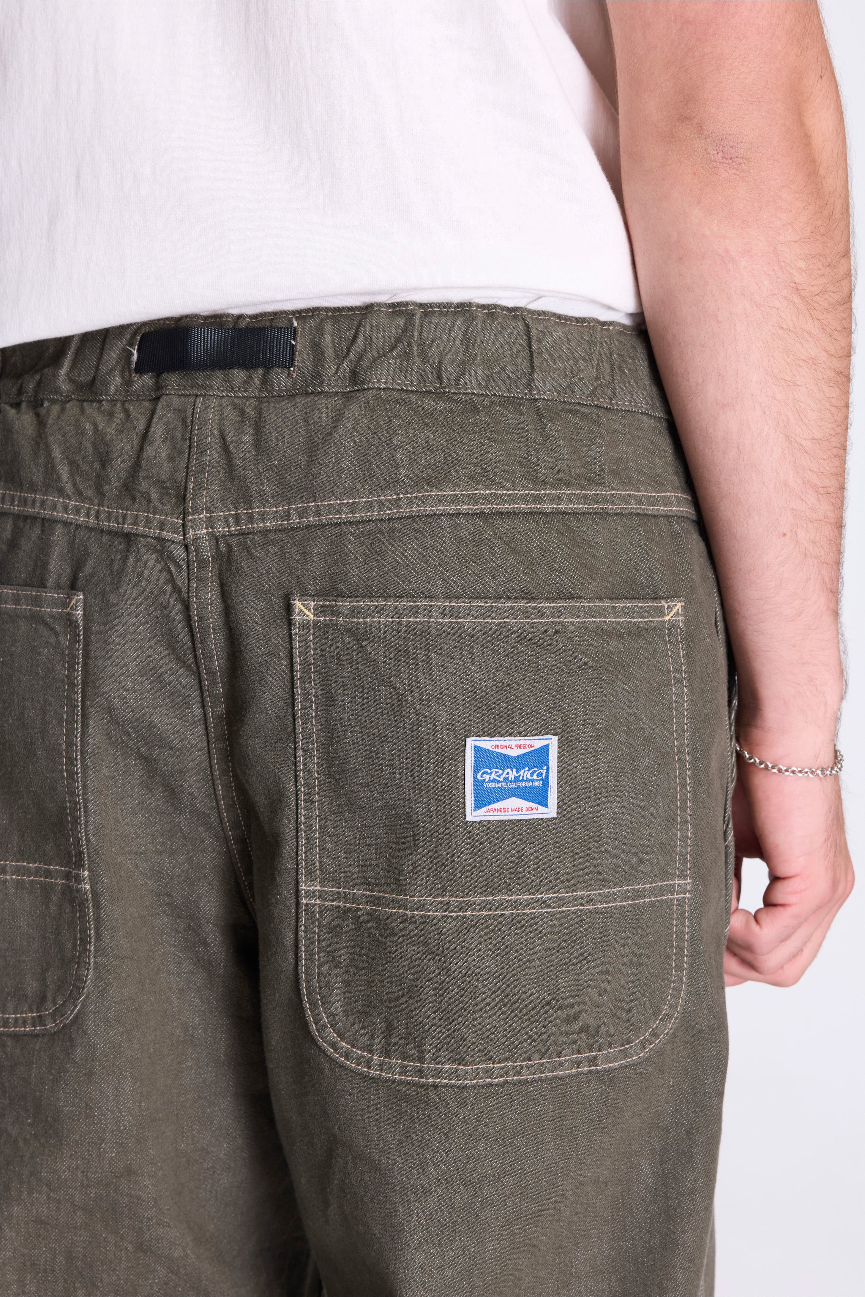 Japanese Slub Denim Pant Dark Sage