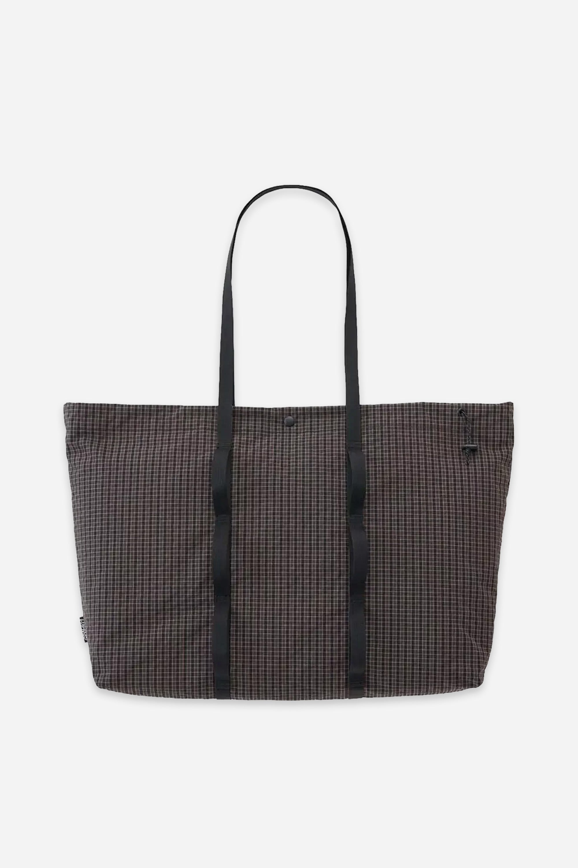 Plaid Climbing Tote Deep Brown