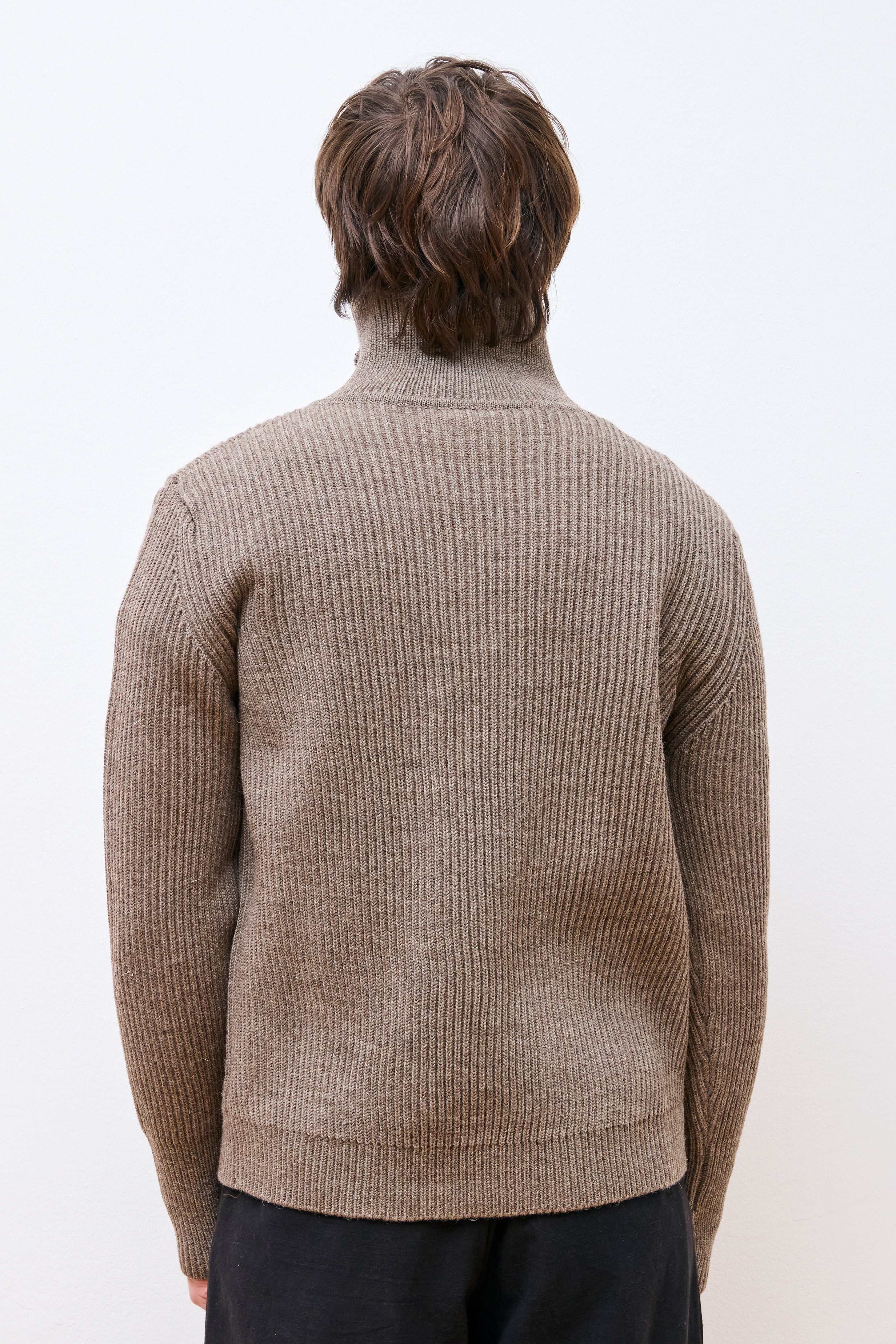 Navy Half-Zip Natural Taupe