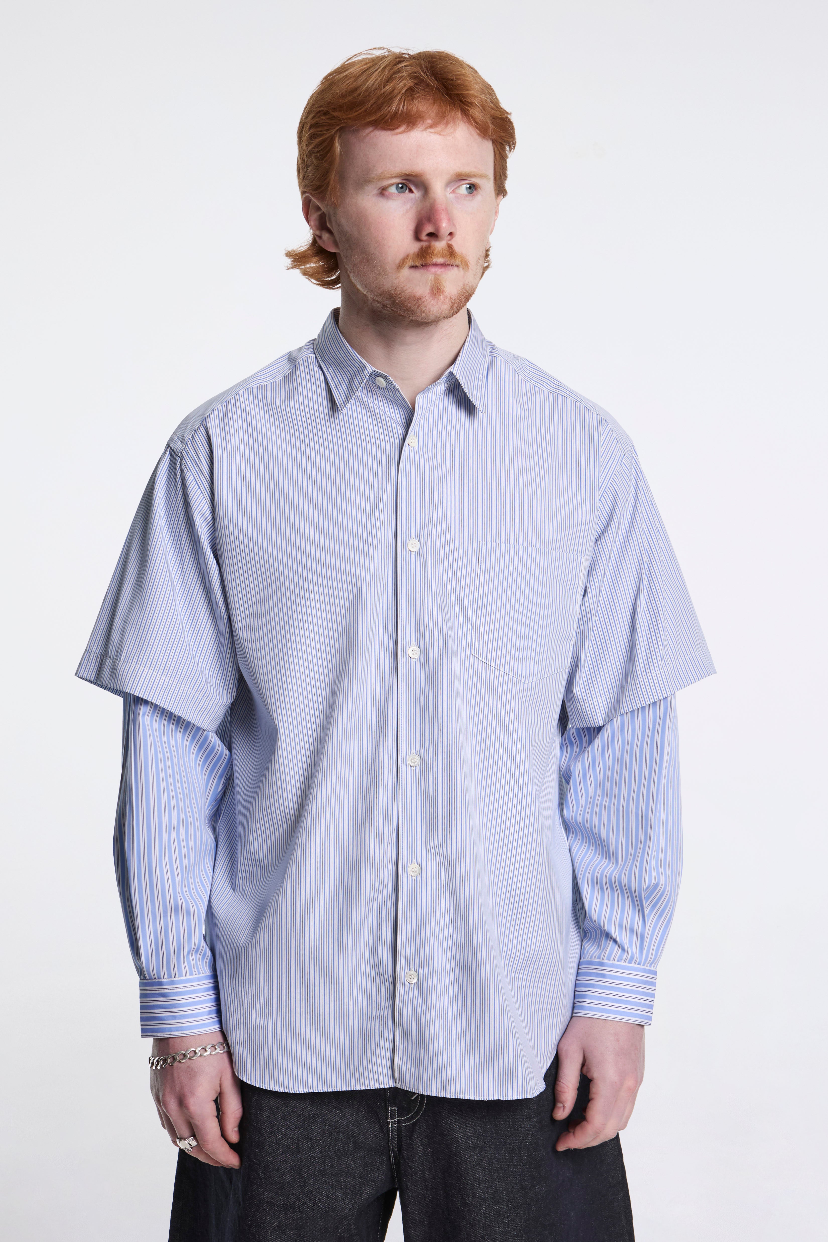 Layered Longsleeve Shirt Blue