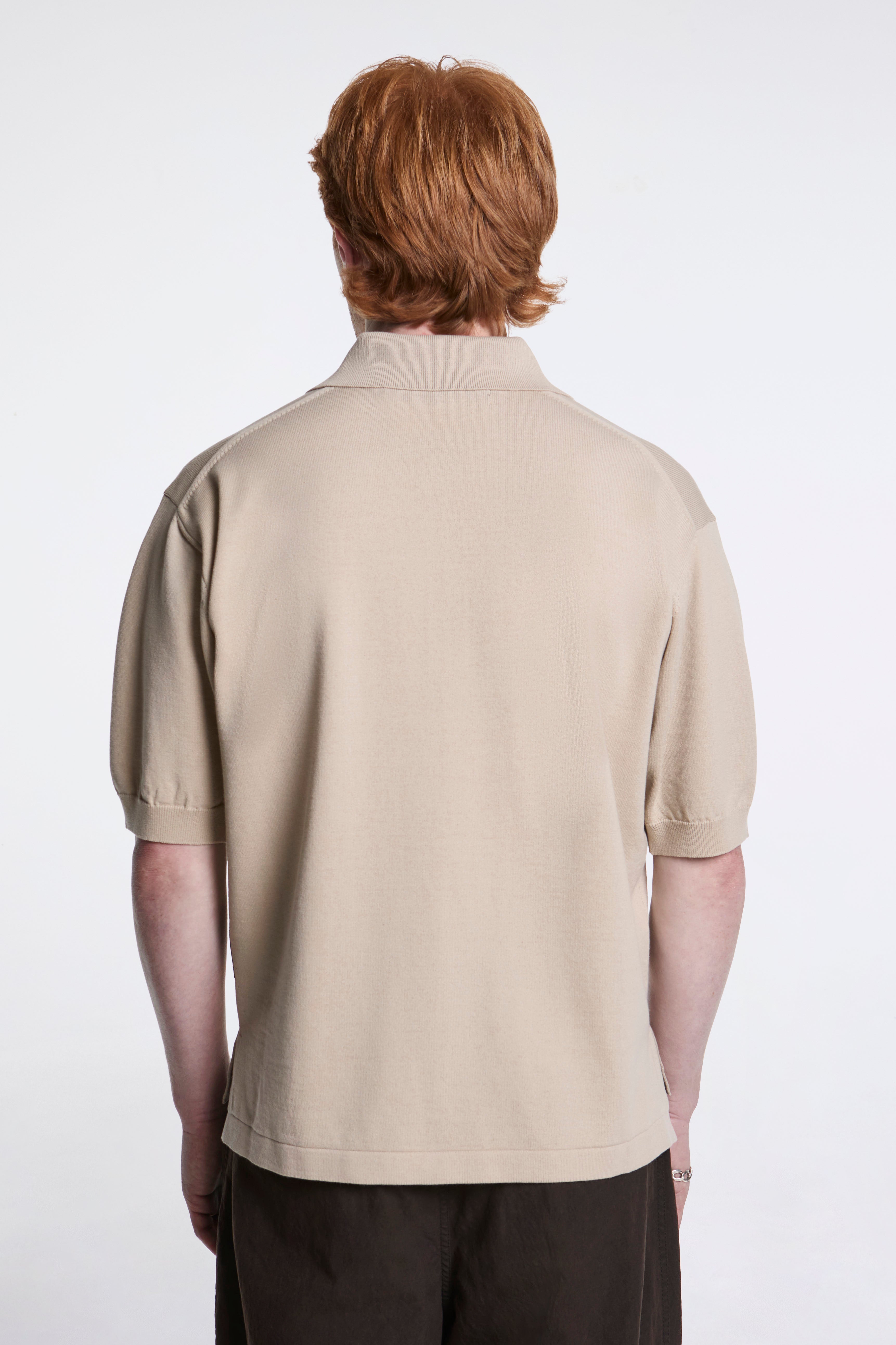 Cotton Wool Polo Beige
