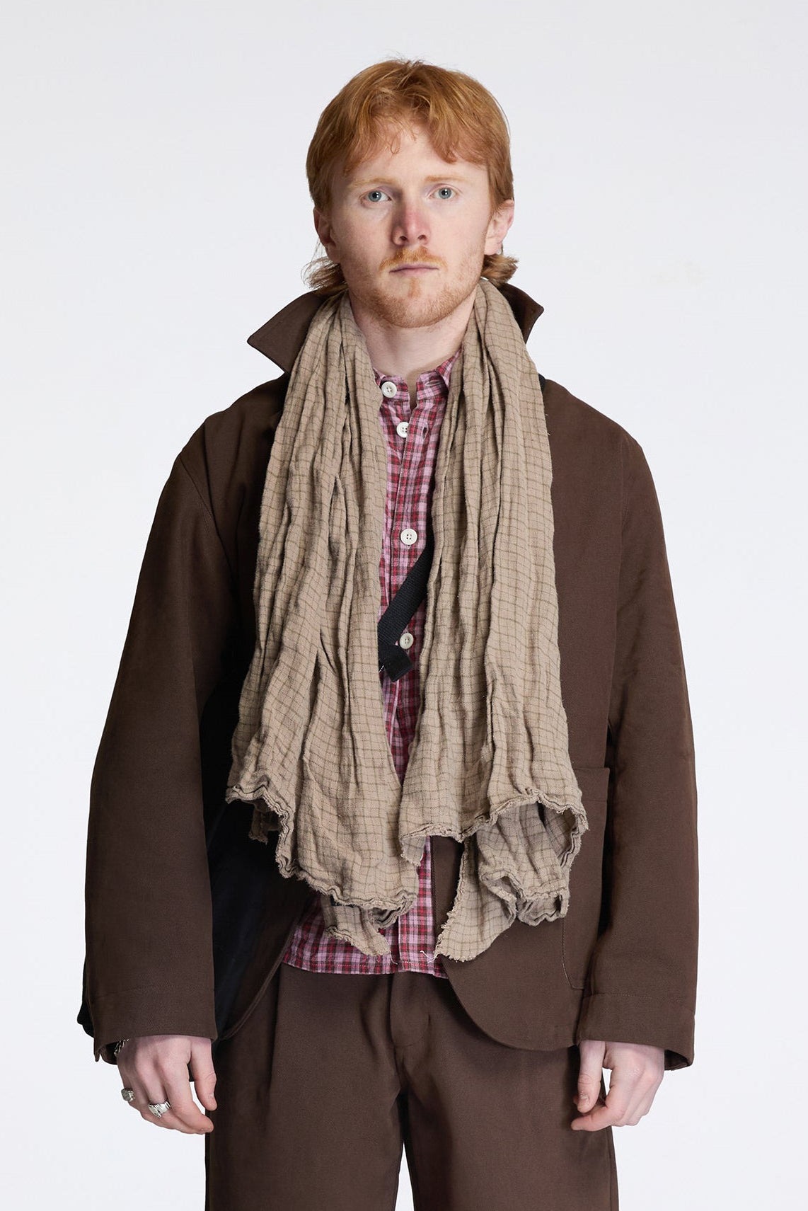 Knot Scarf Brown Overdye