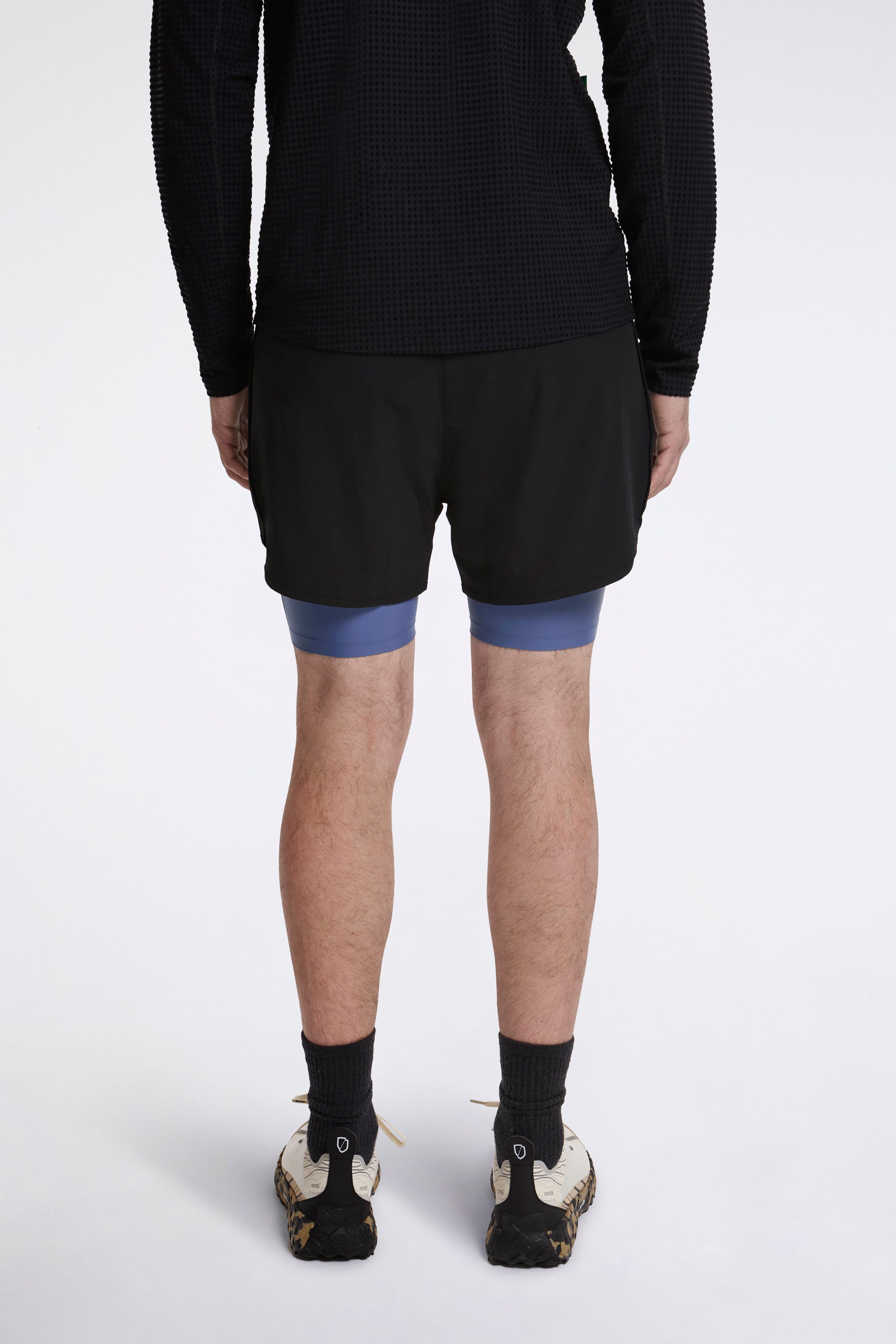 Layered Training Shorts Black/Race Blue