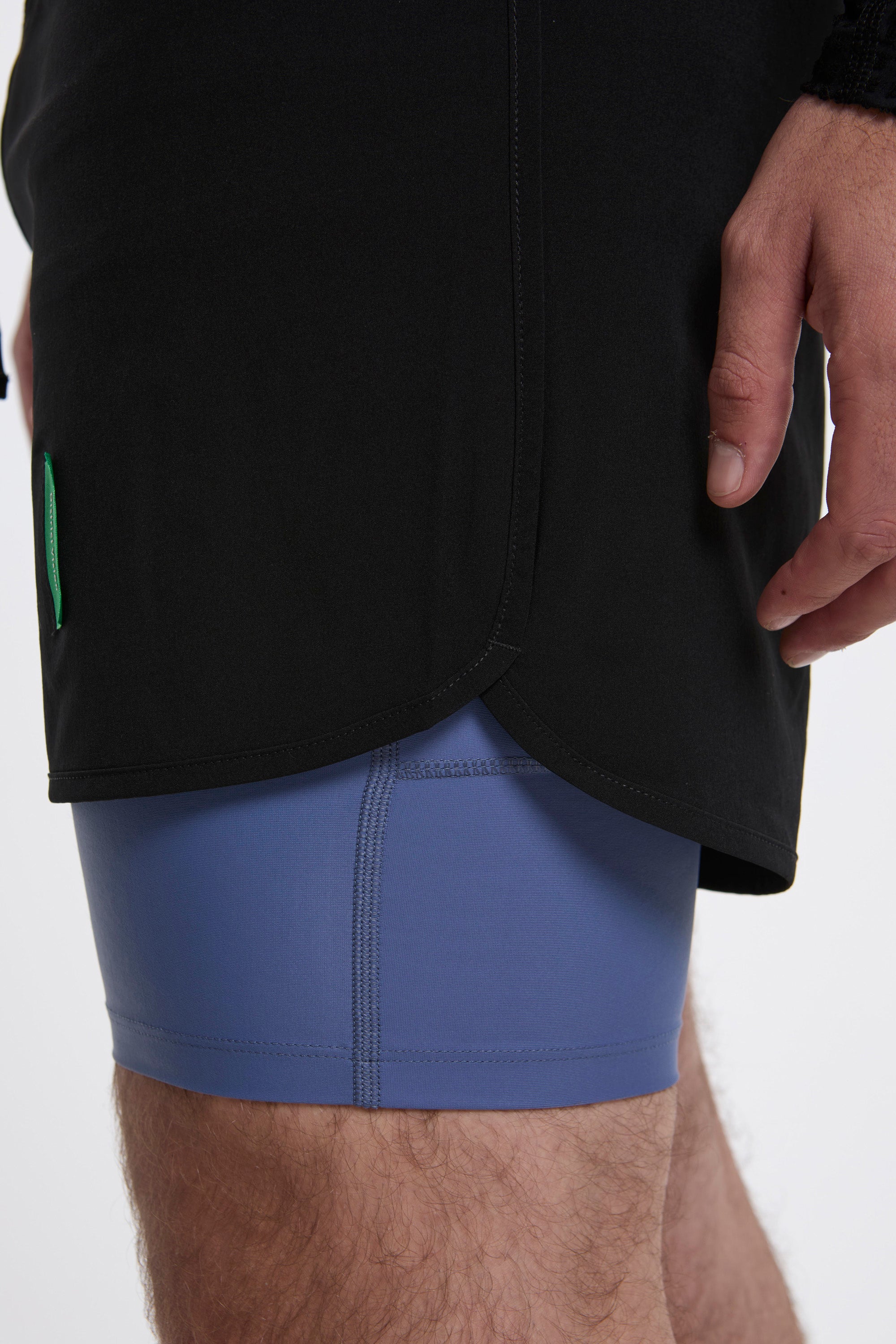 Layered Training Shorts Black/Race Blue