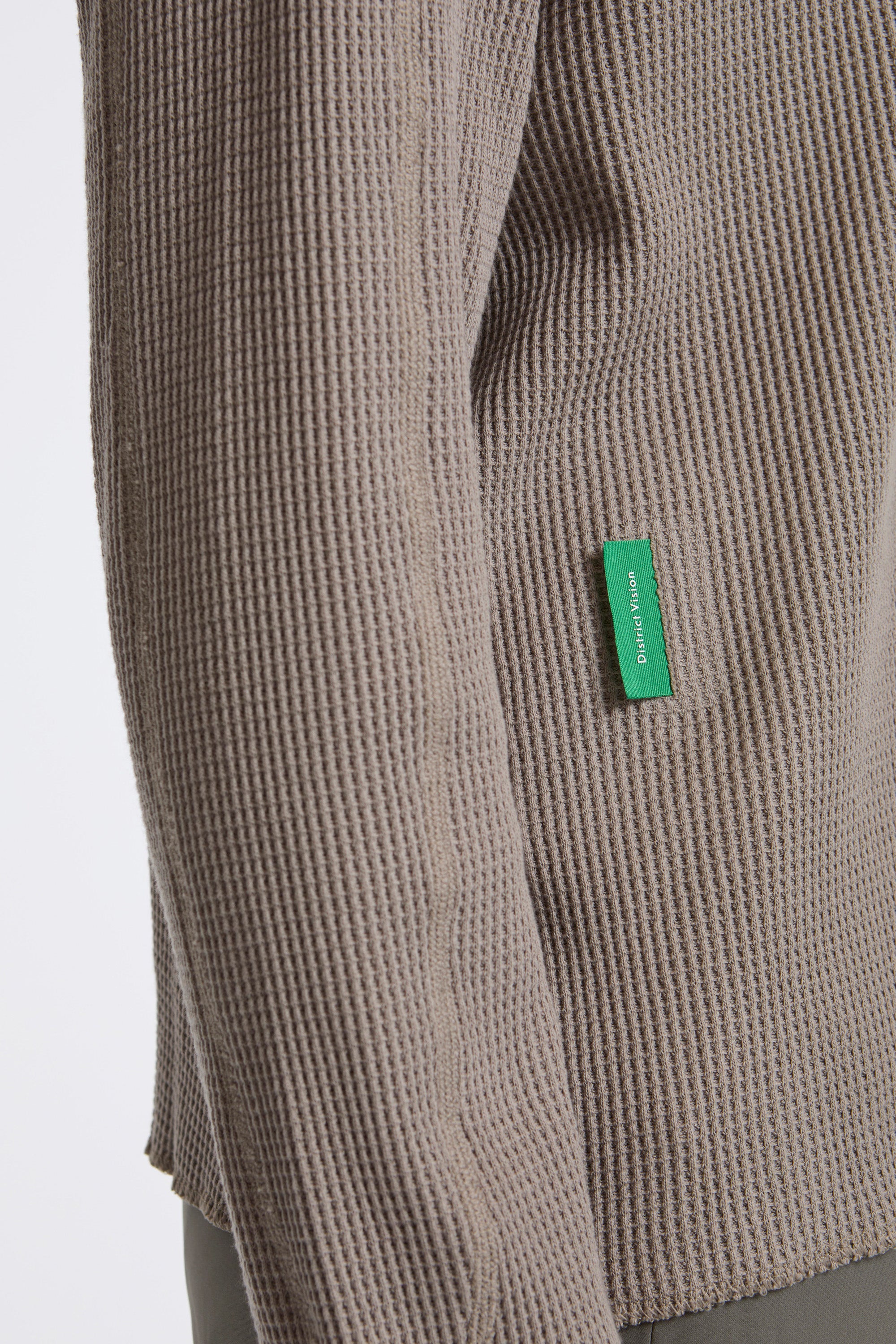 Long Sleeve Waffle Tee Stone Grey