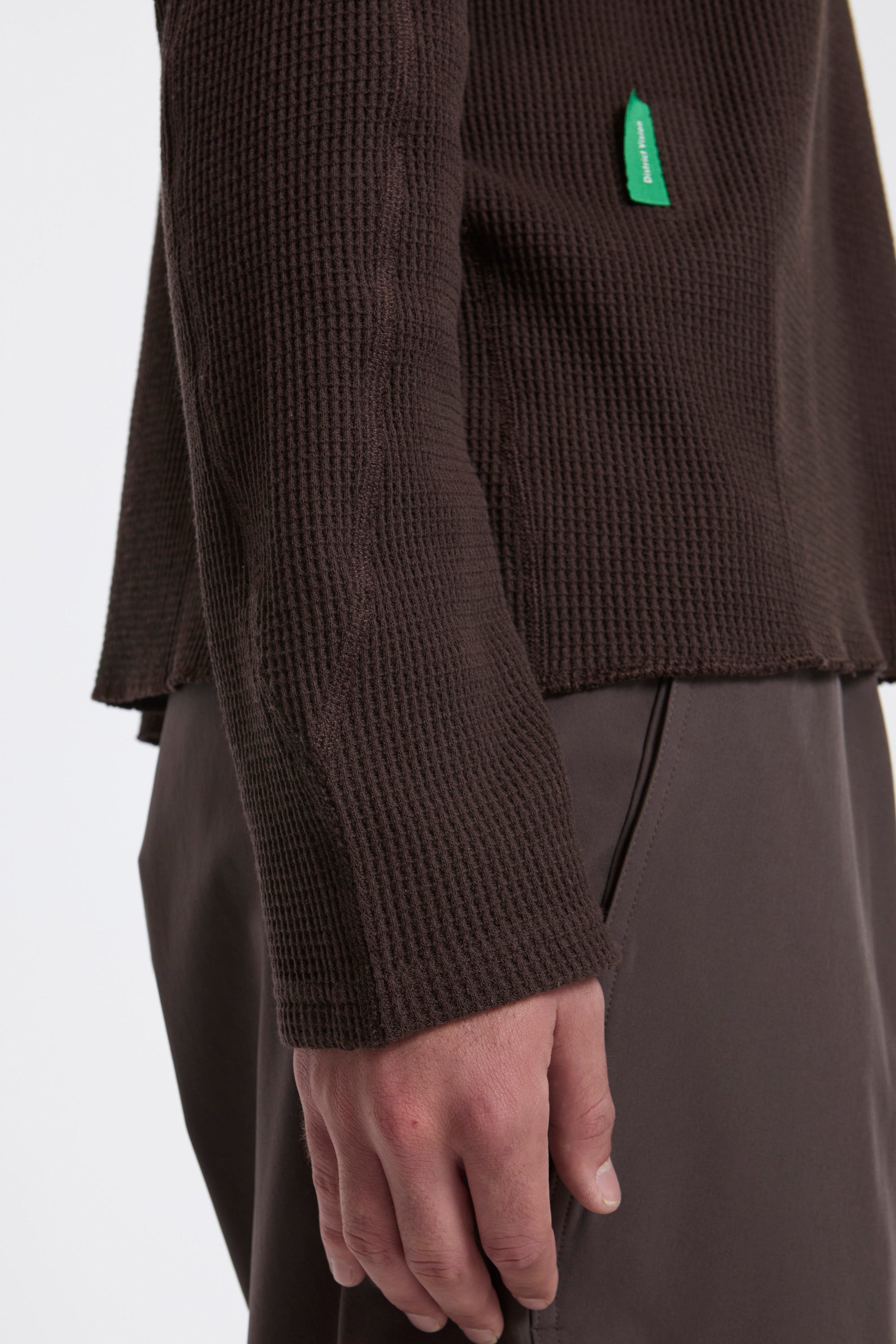 Long Sleeve Waffle Tee Umber