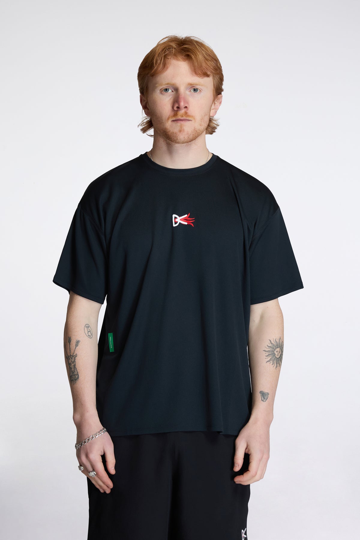 Short Sleeve Boxy Training Tee Black