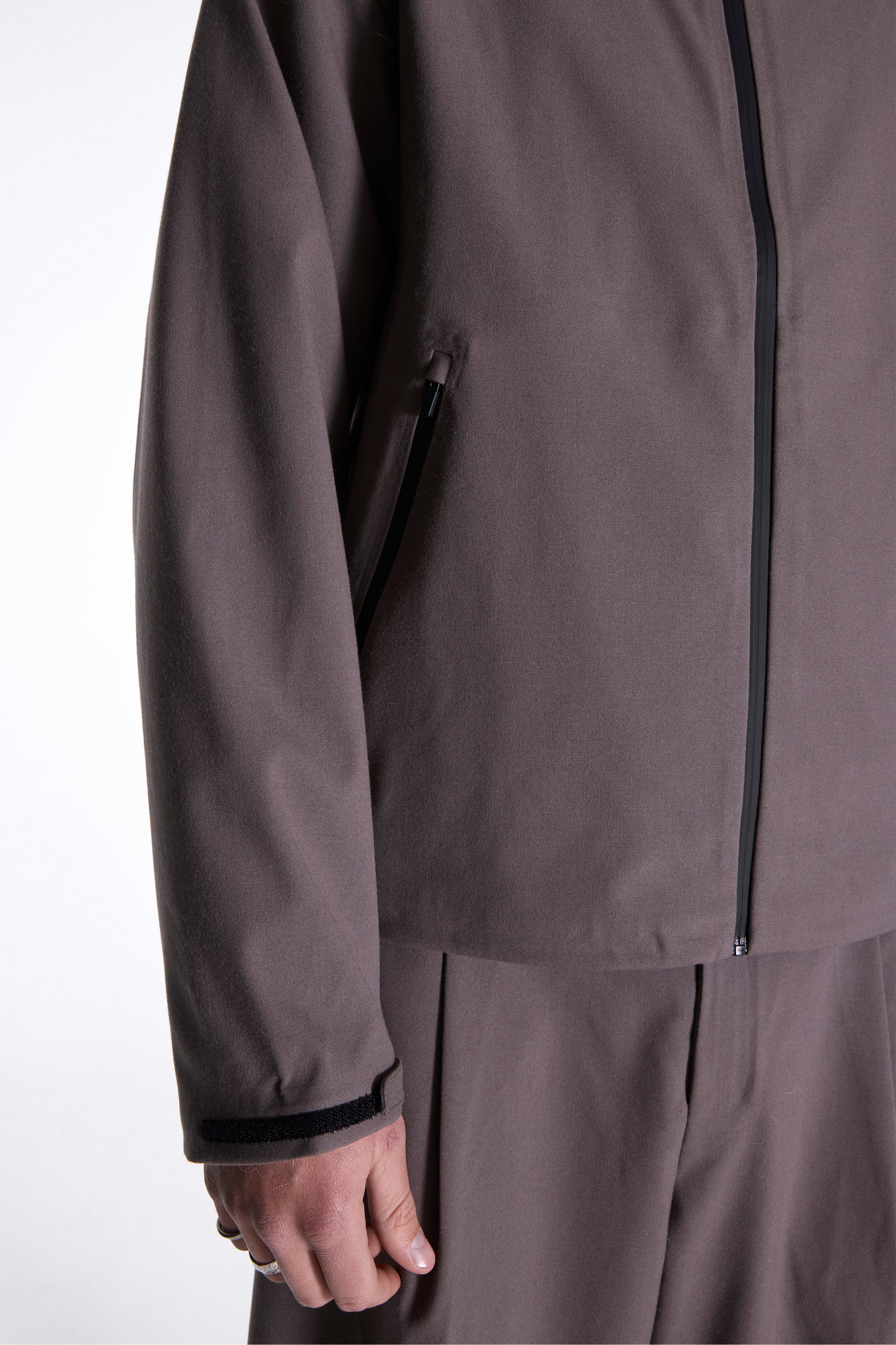 Waypoint Texture Hooded Jacket Dark Taupe