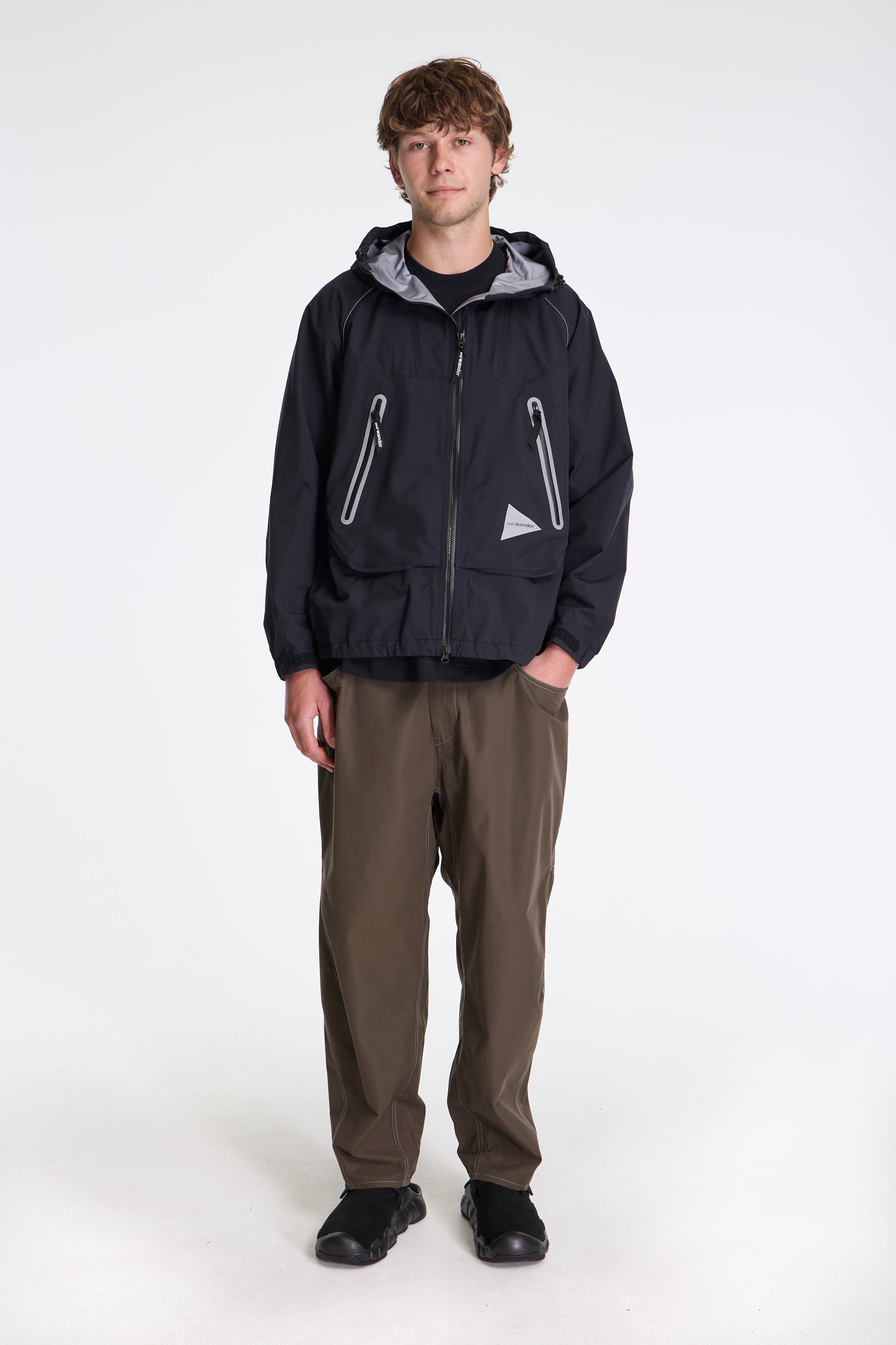 Loose Fitting Rain Jacket Black