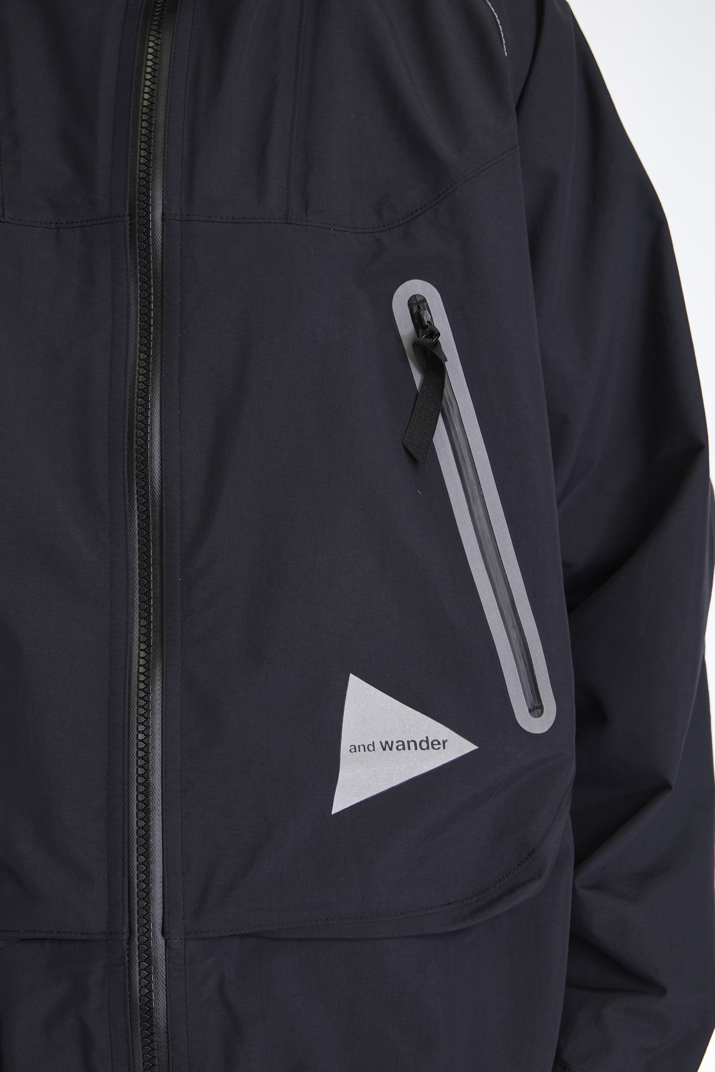 Loose Fitting Rain Jacket Black