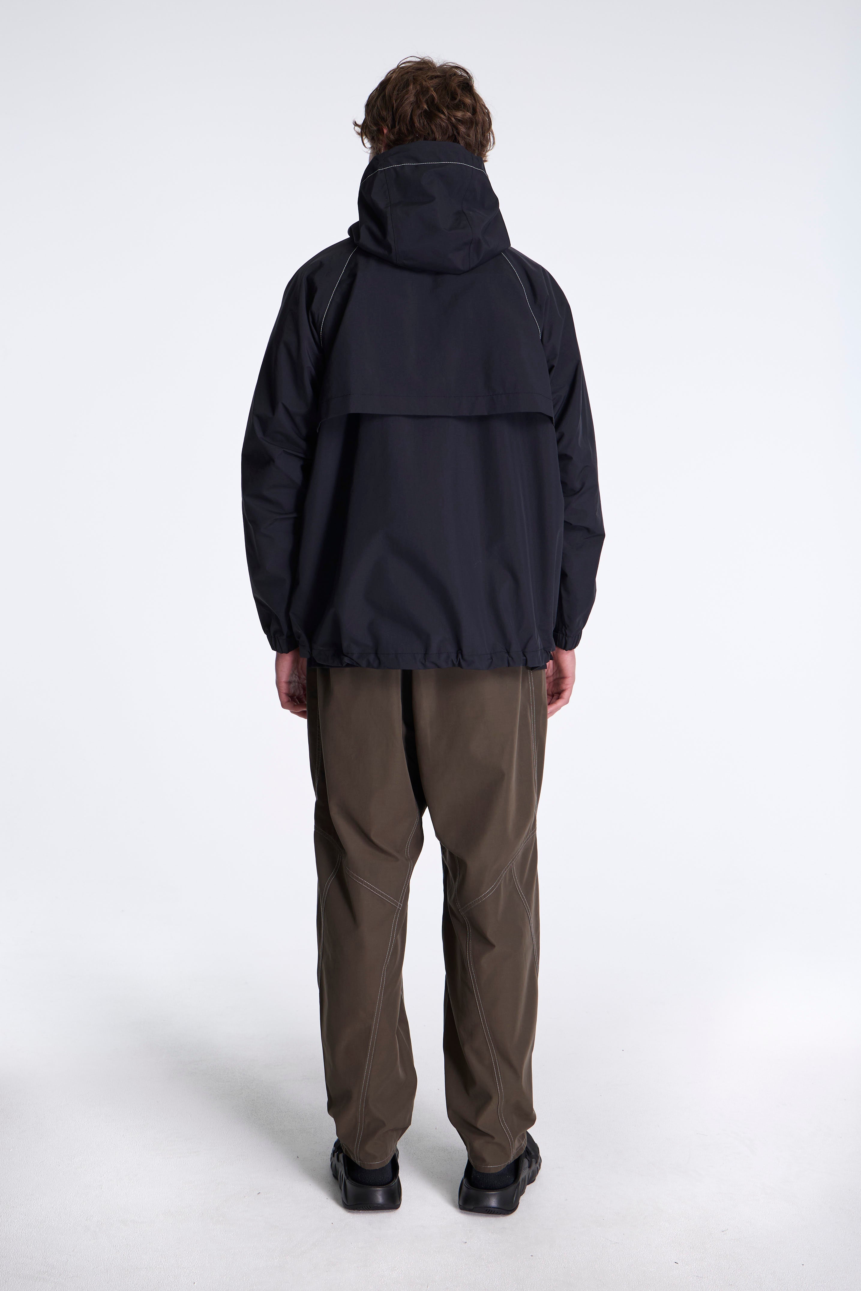 Loose Fitting Rain Jacket Black