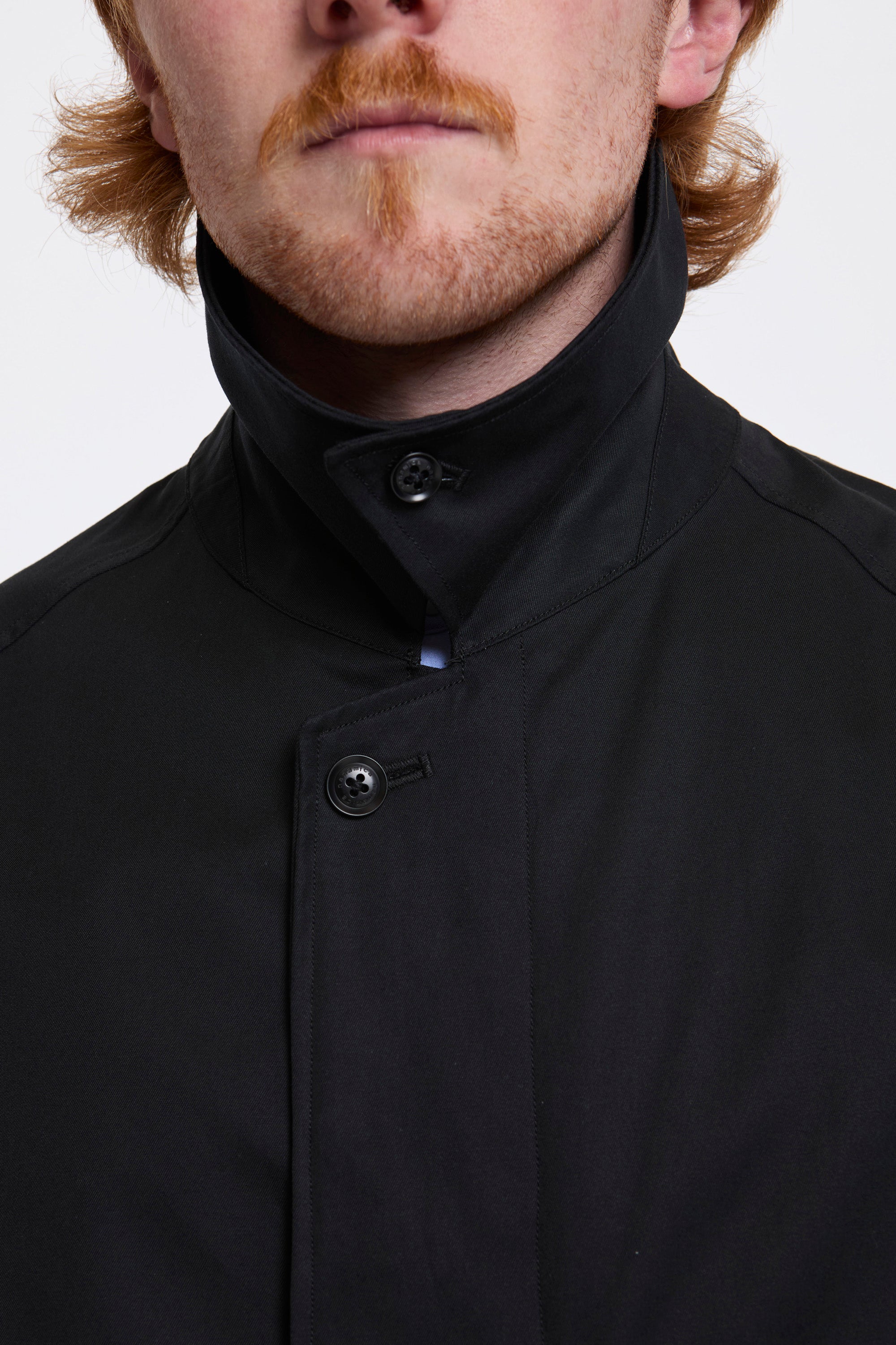2L Cotton Gore-Tex Balmacaan Coat Black
