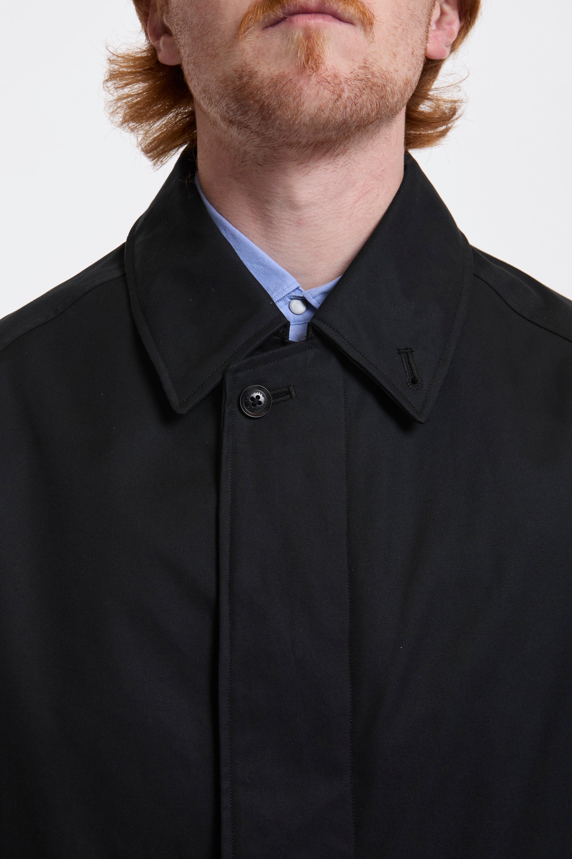 2L Cotton Gore-Tex Balmacaan Coat Black