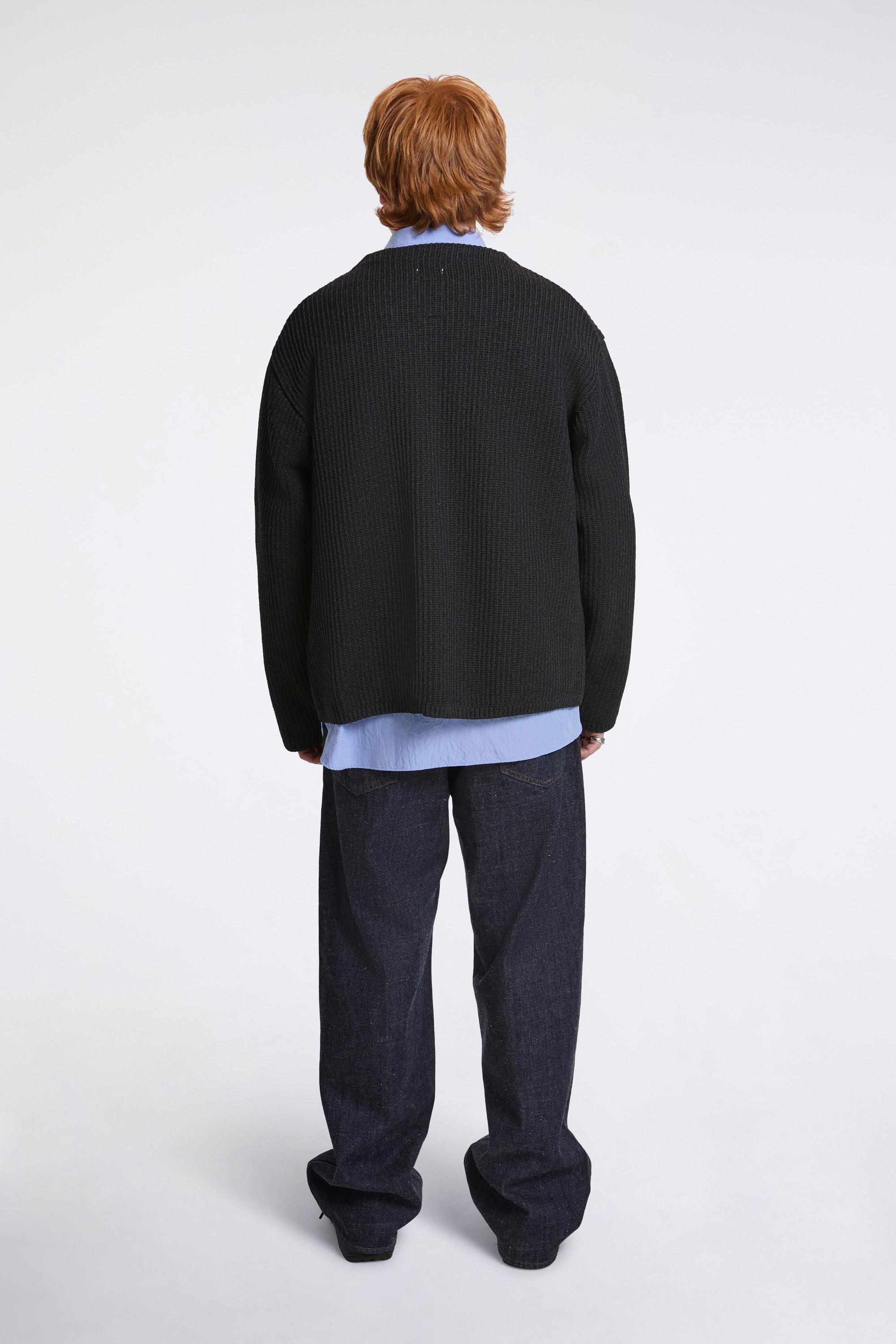 5G Zip Cardigan Black