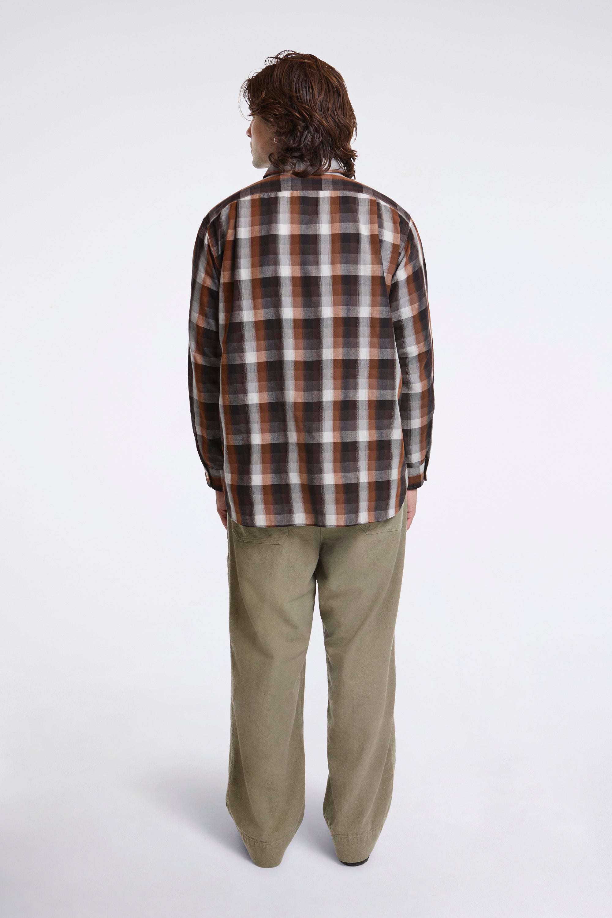 Regular Collar Wind Shirt Brown