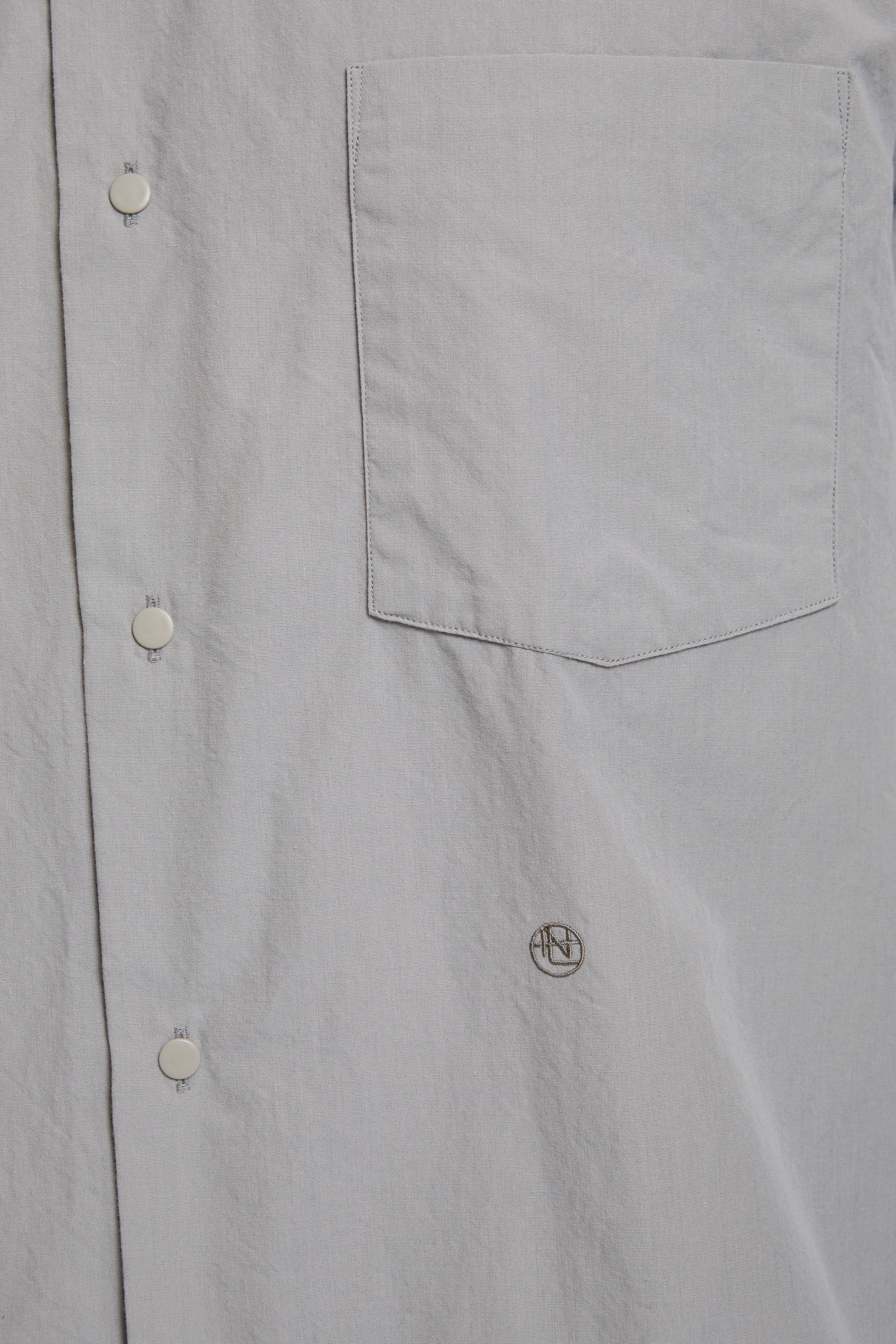 Regular Collar Wind Shirt Gray