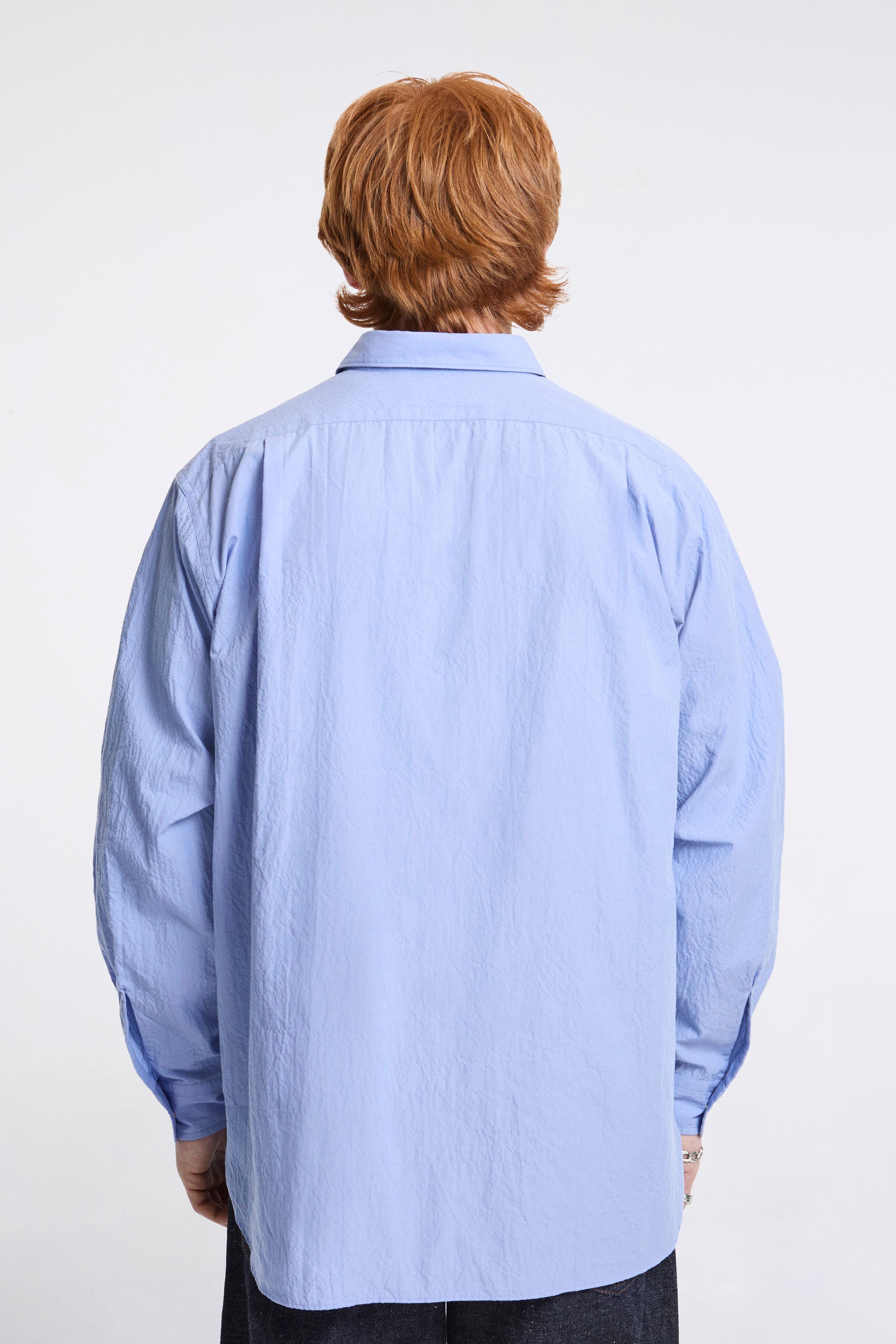 Regular Collar Wind Shirt Sax
