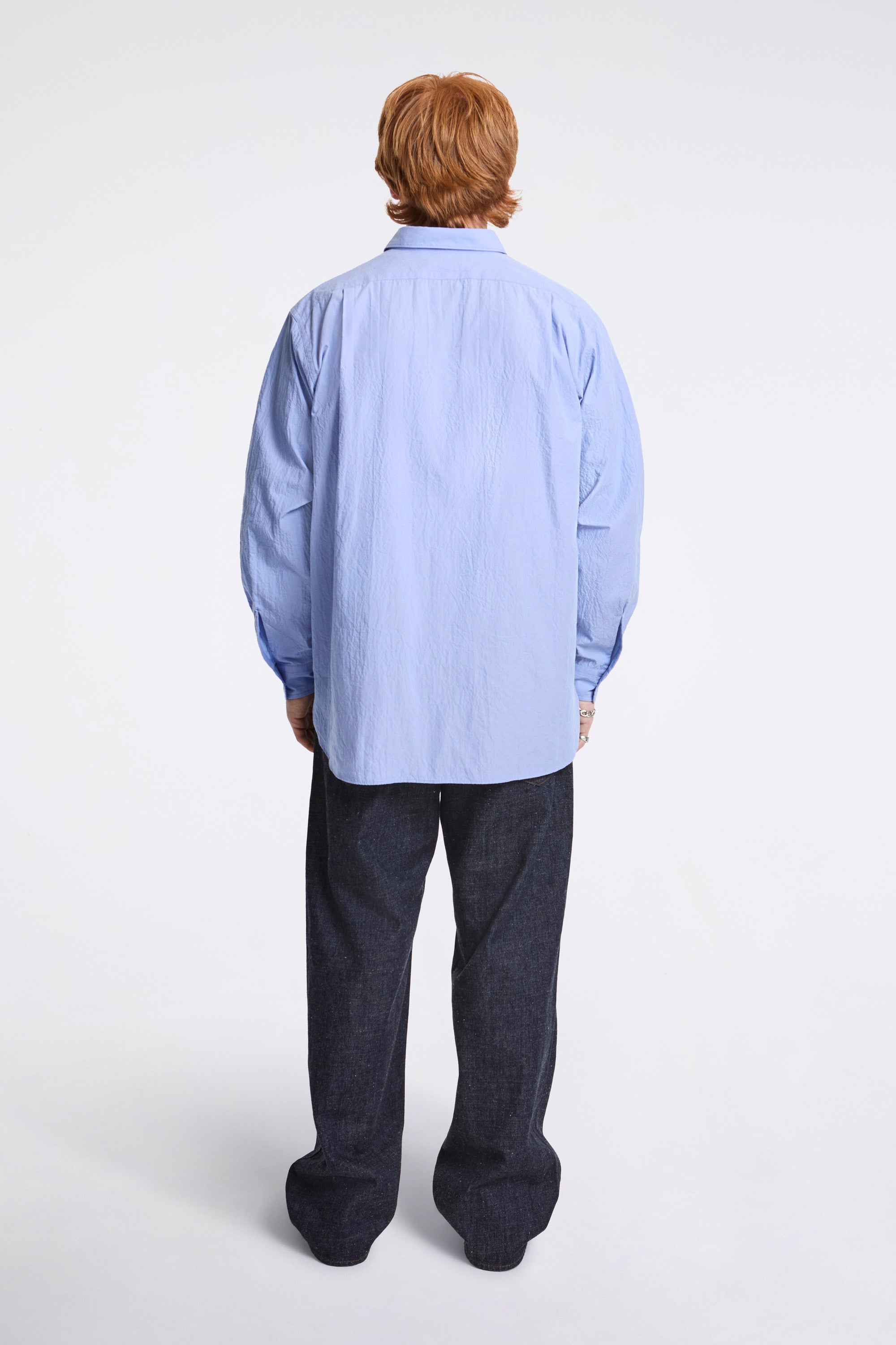 Regular Collar Wind Shirt Sax