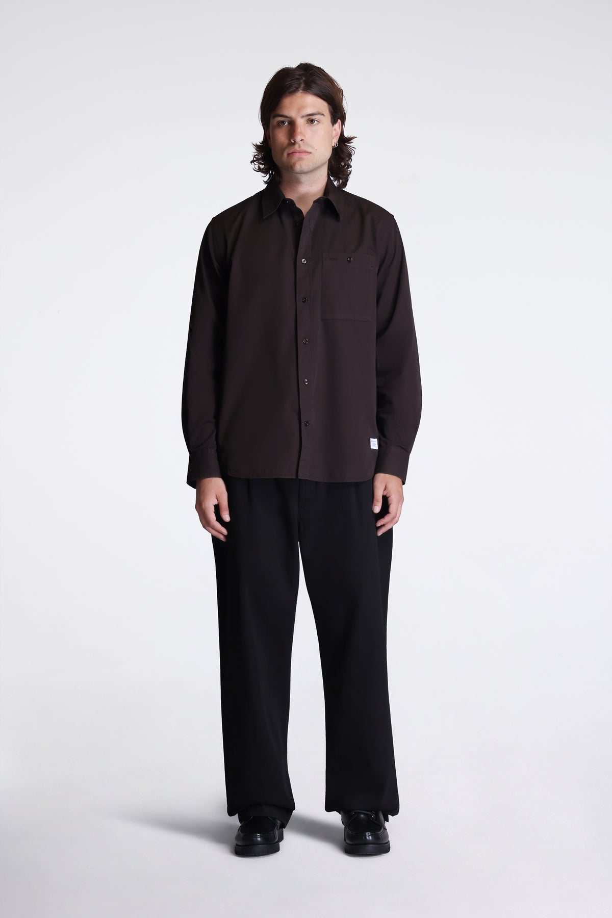 Kongshoved Cotton Twill Gmd Relaxed Shirt Delicioso Brown