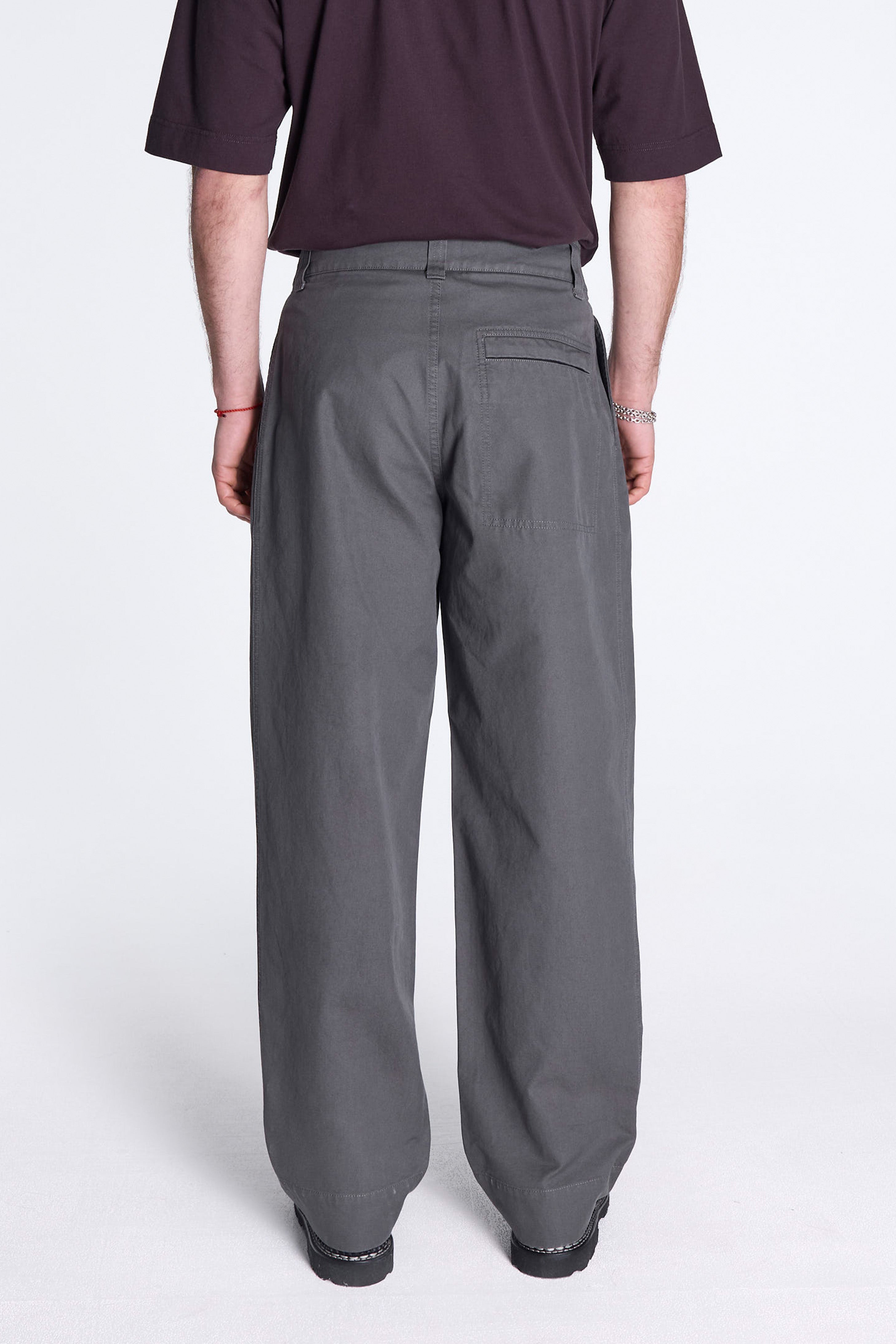 MHL Stitch Pleat Trousers Charcoal