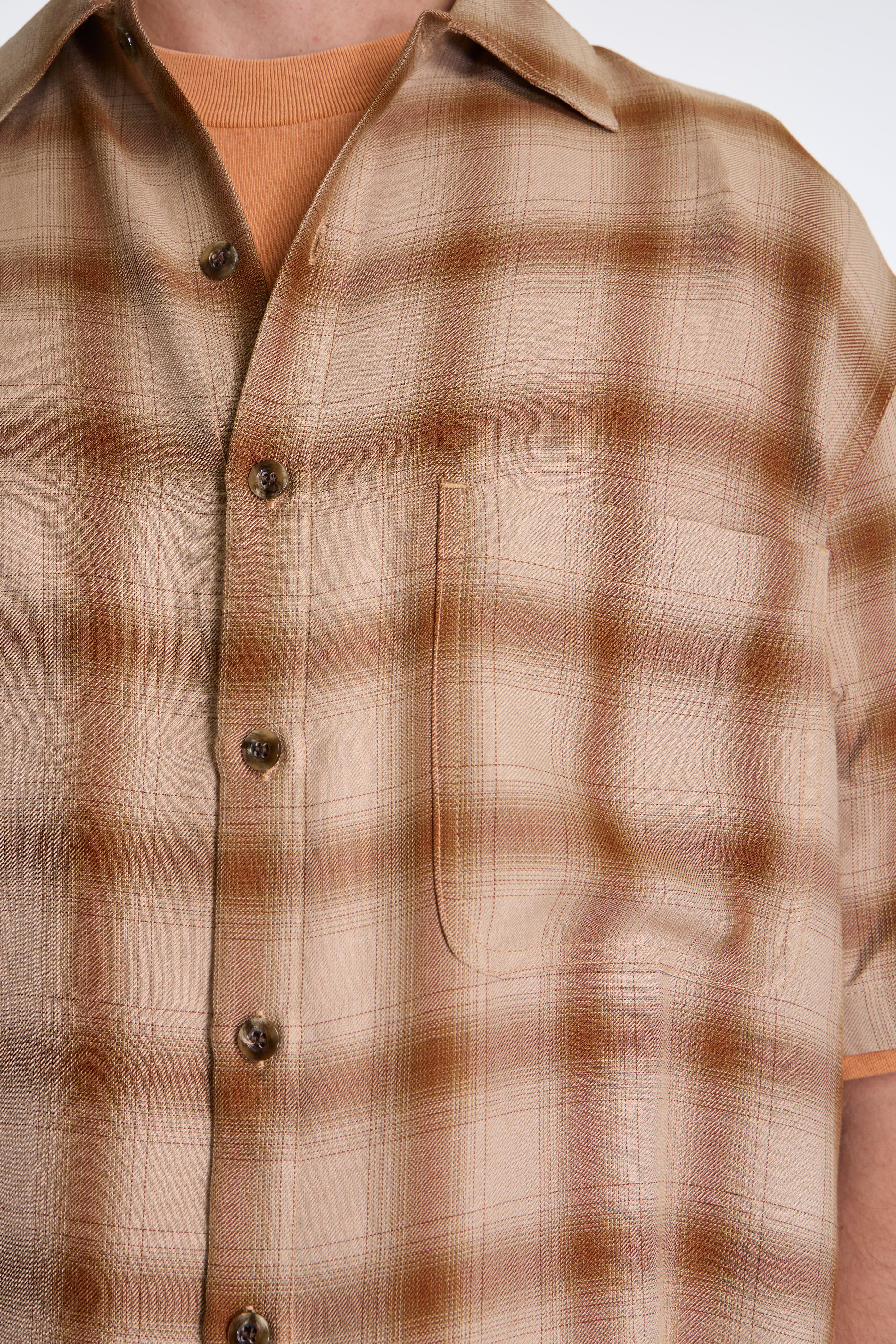 S/S Oversized Shirt Camel