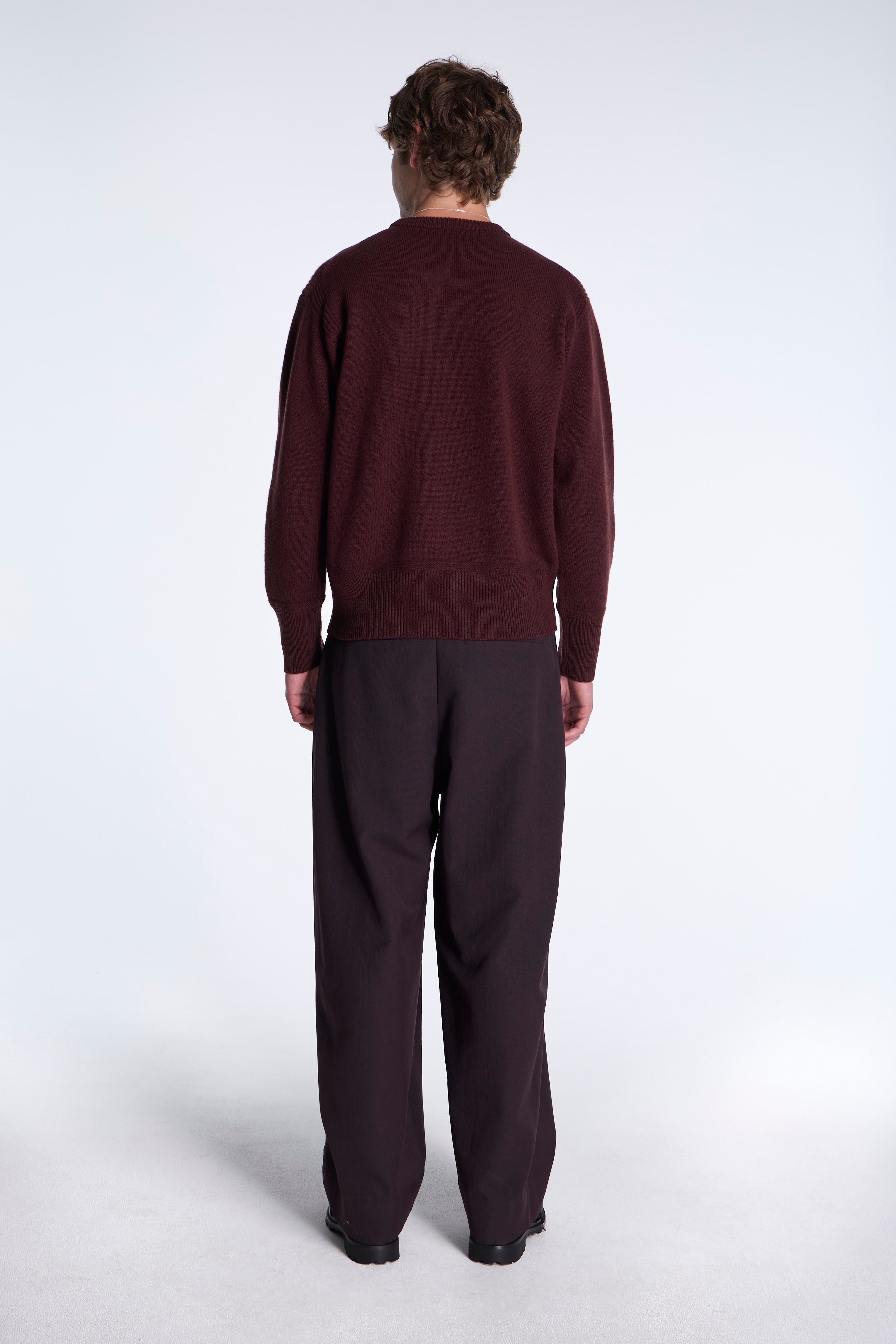 LOT.507 Athletic Crewneck Sweater Burgundy