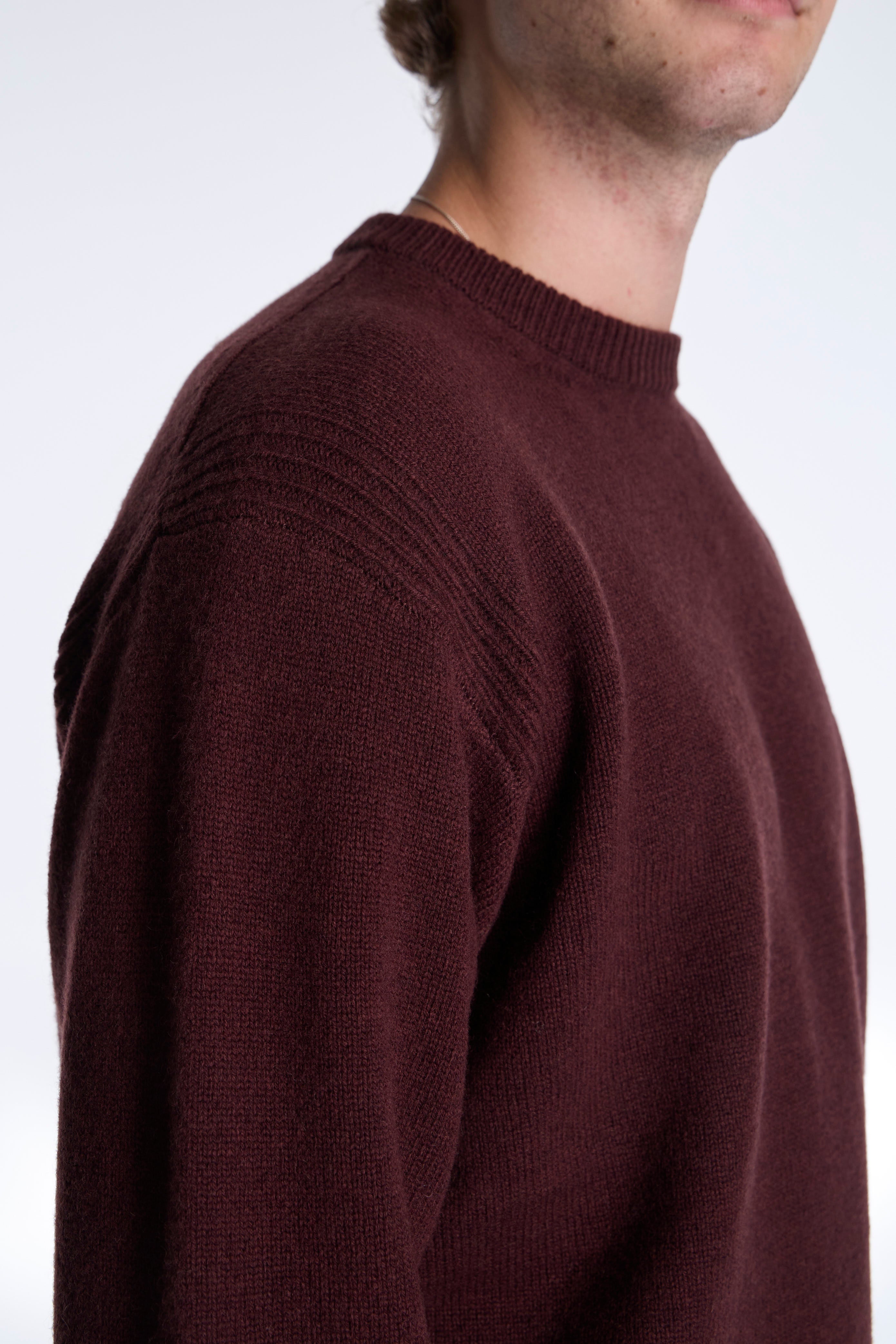 LOT.507 Athletic Crewneck Sweater Burgundy