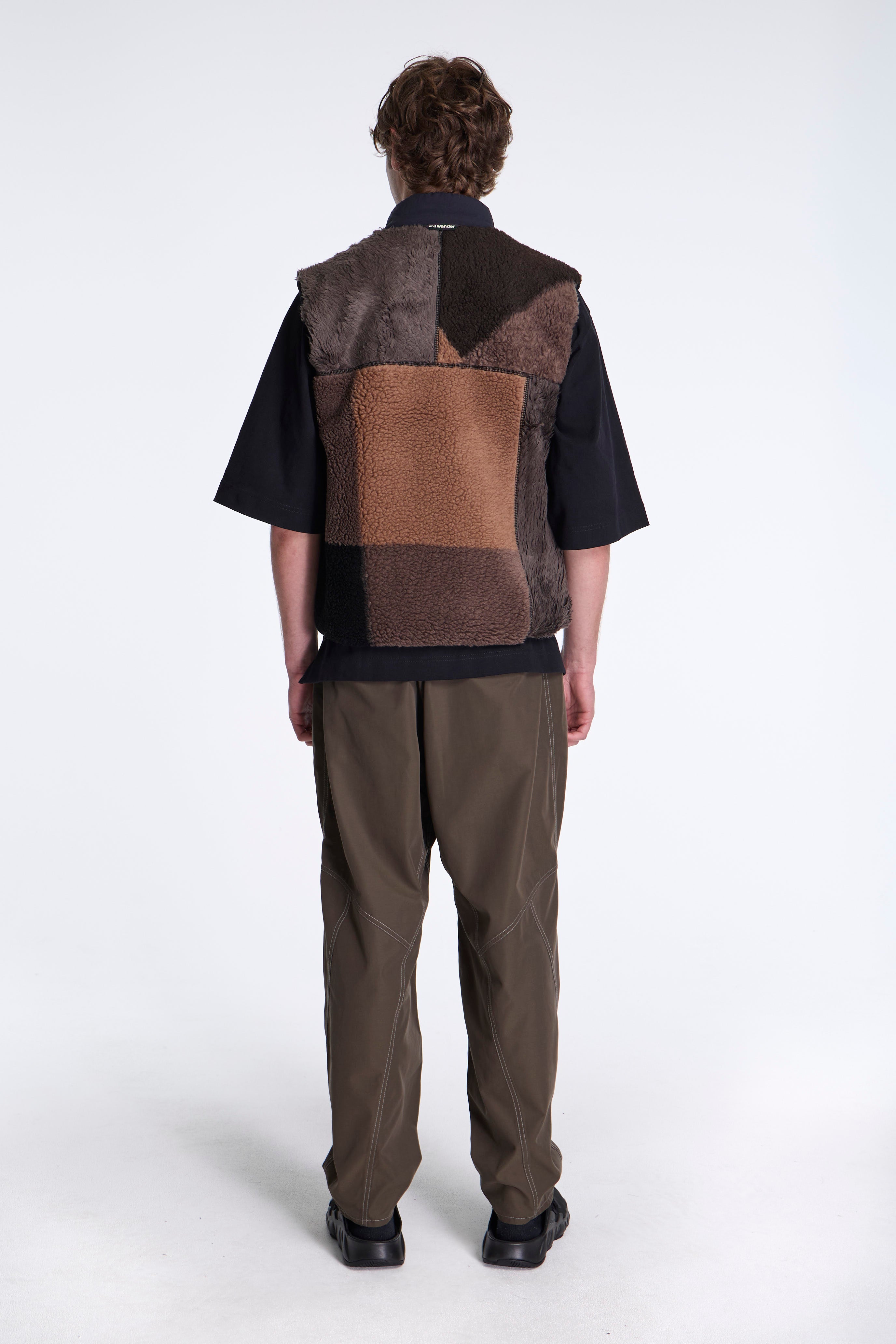 Mix Boa Vest Brown