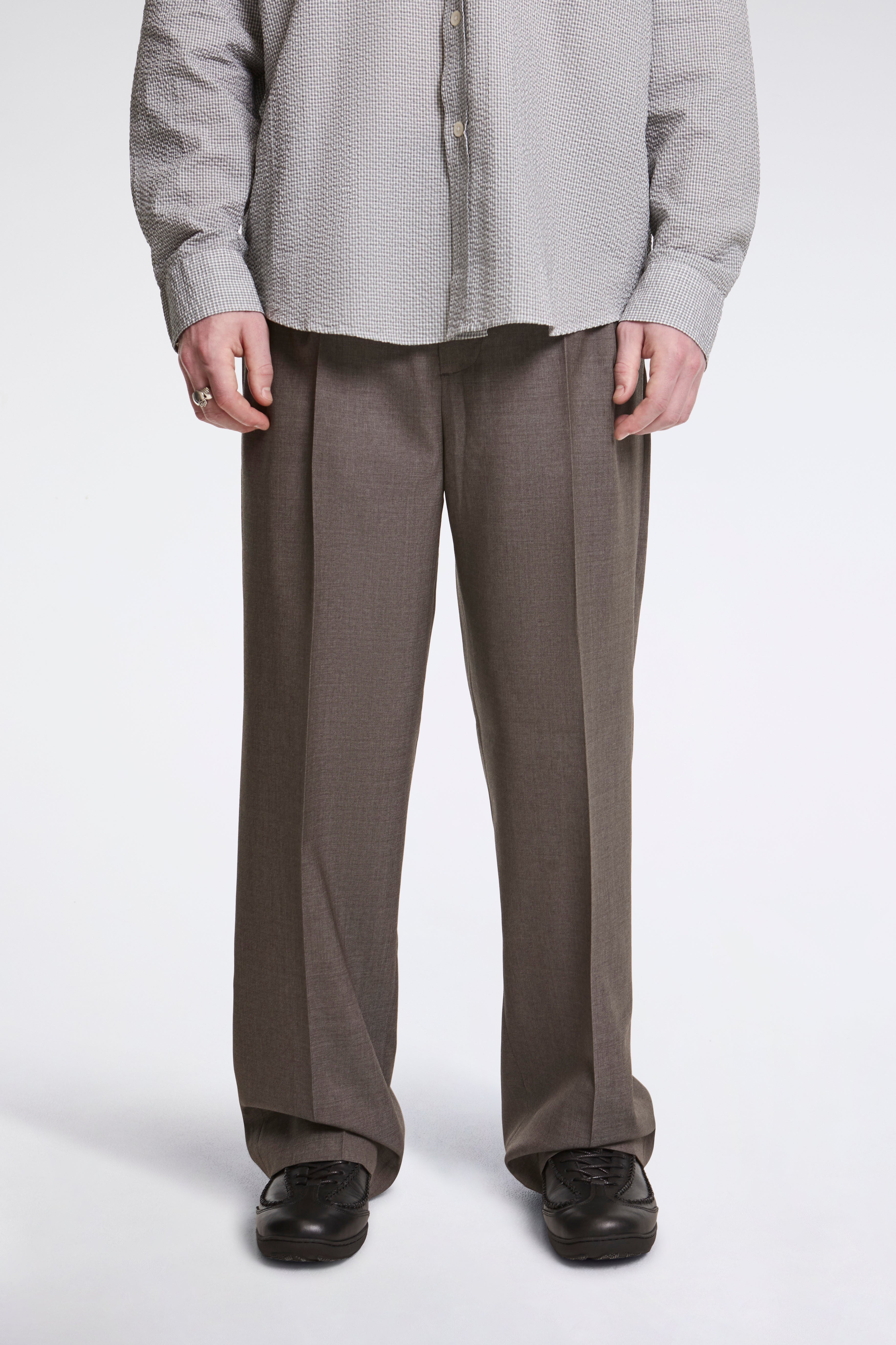 Classic Trousers Light Taupe Wool