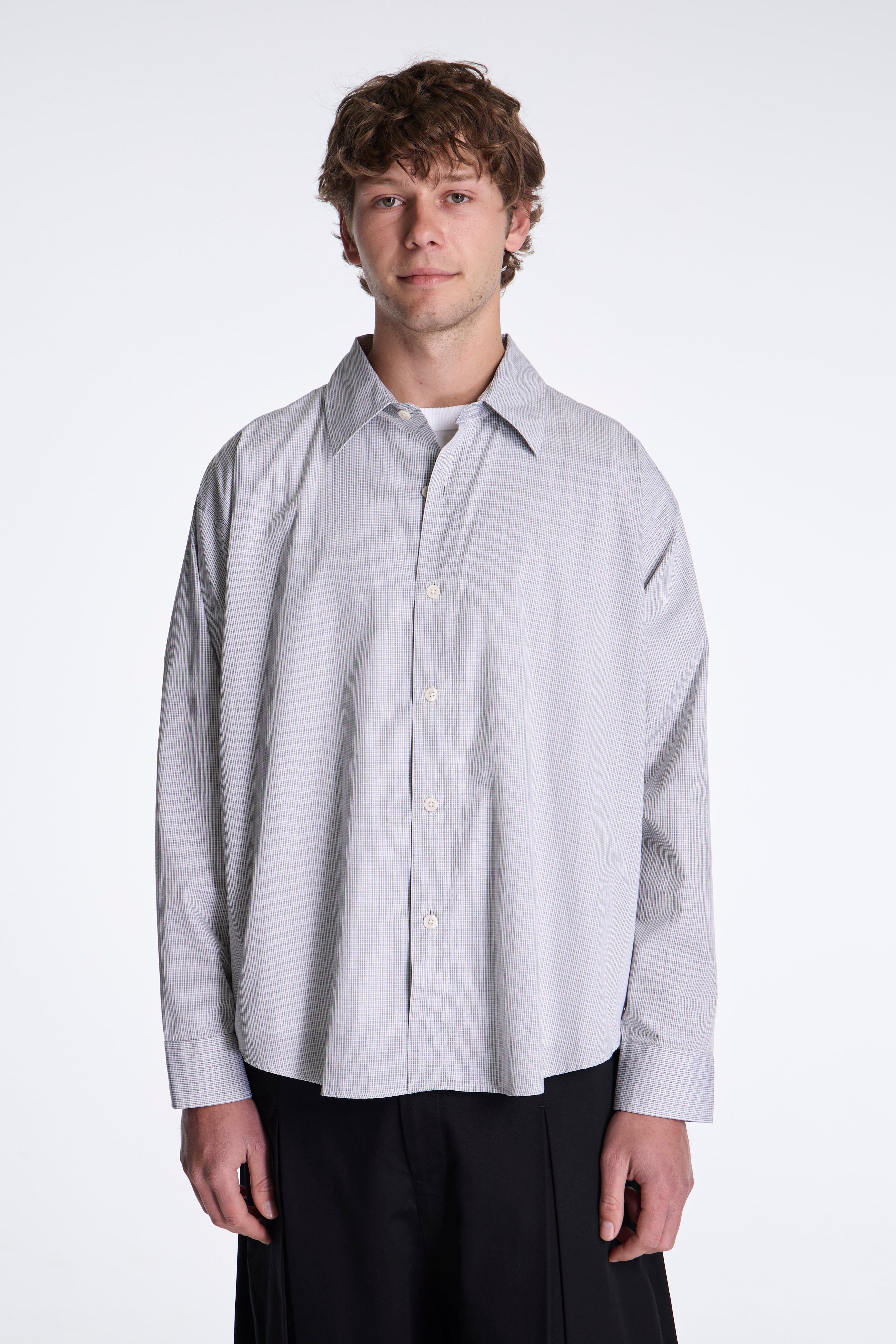 Exact Shirt Grey Micro Check