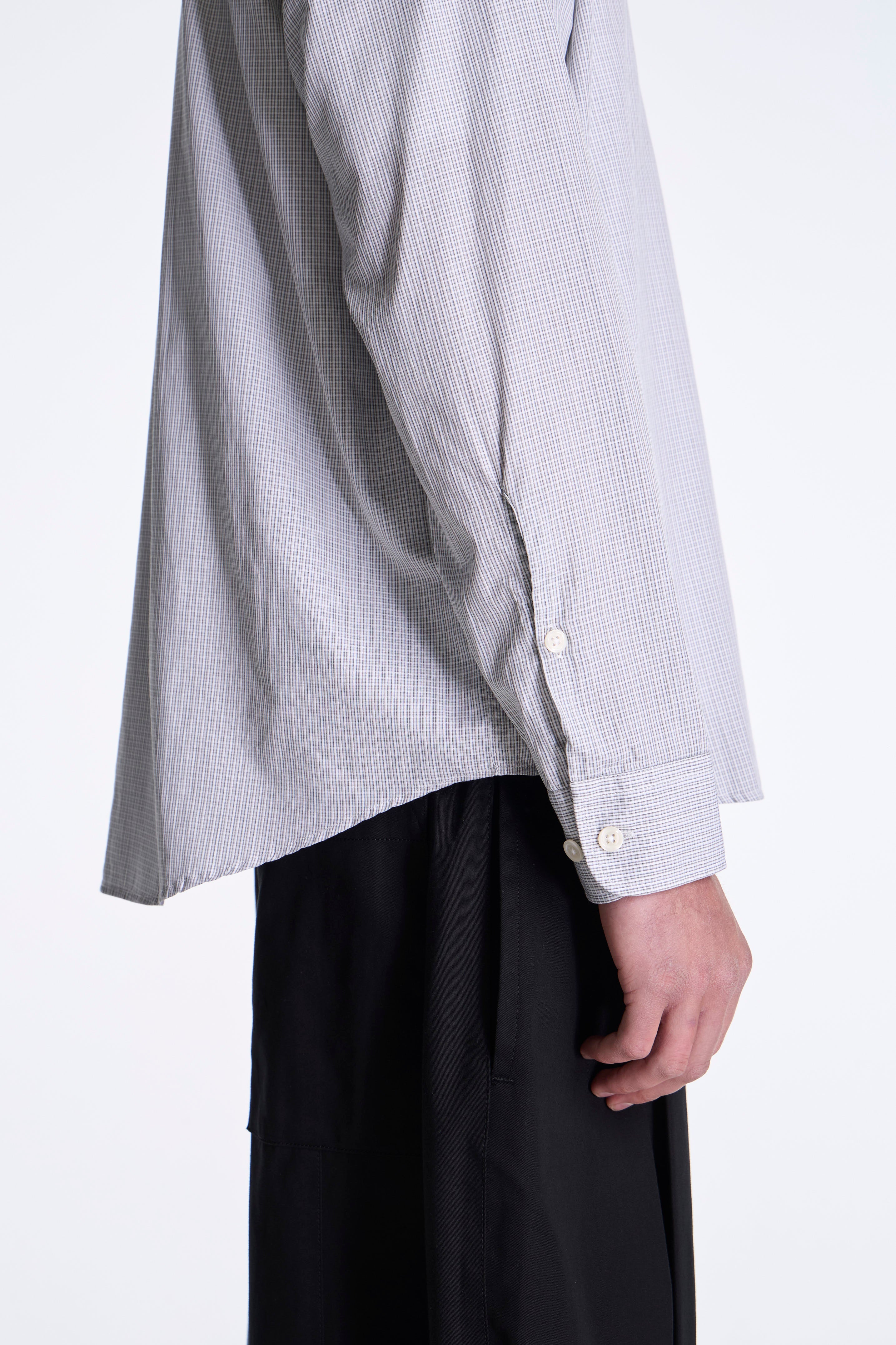 Exact Shirt Grey Micro Check