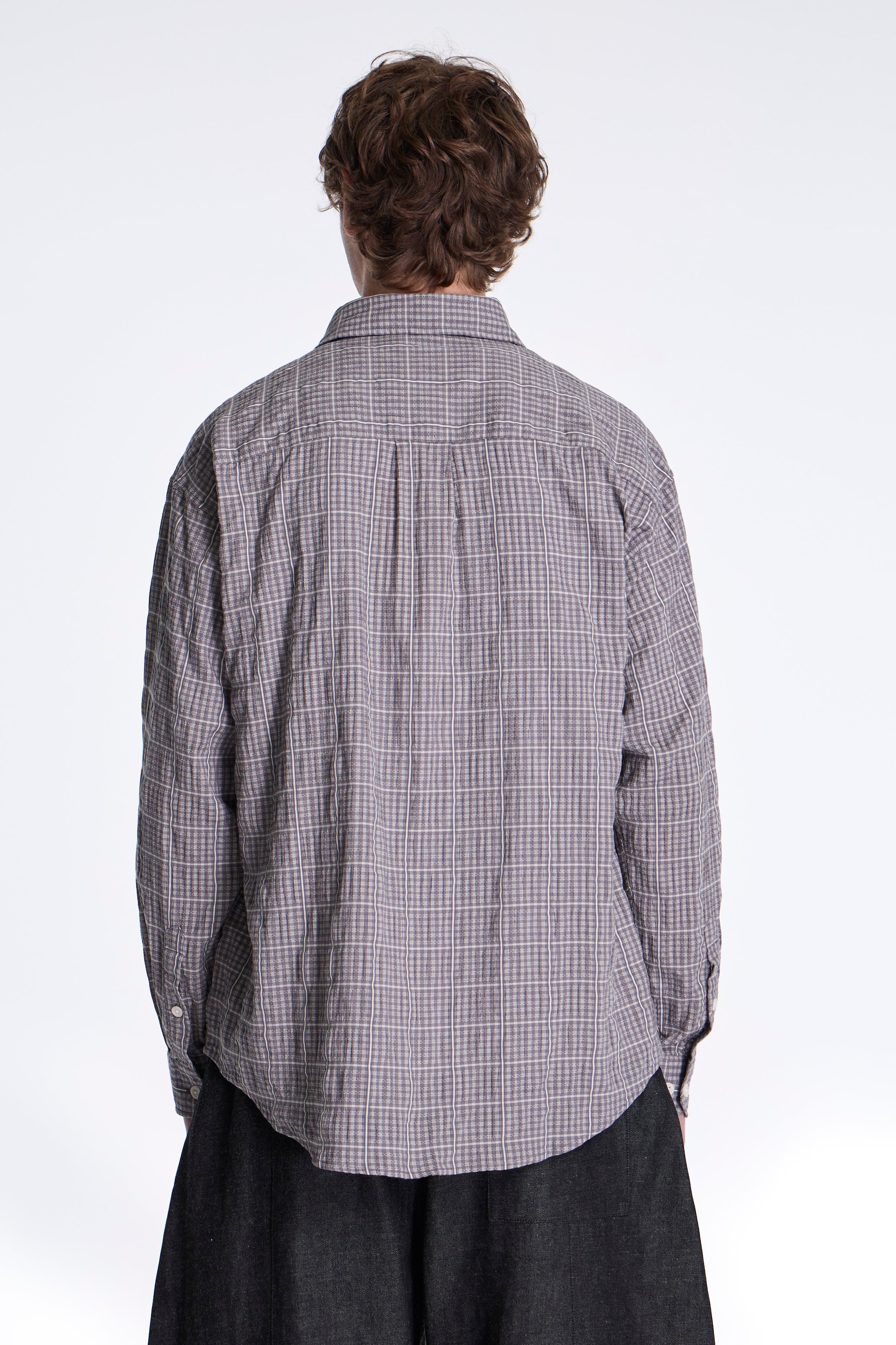 Executive Shirt Grey Textured Check