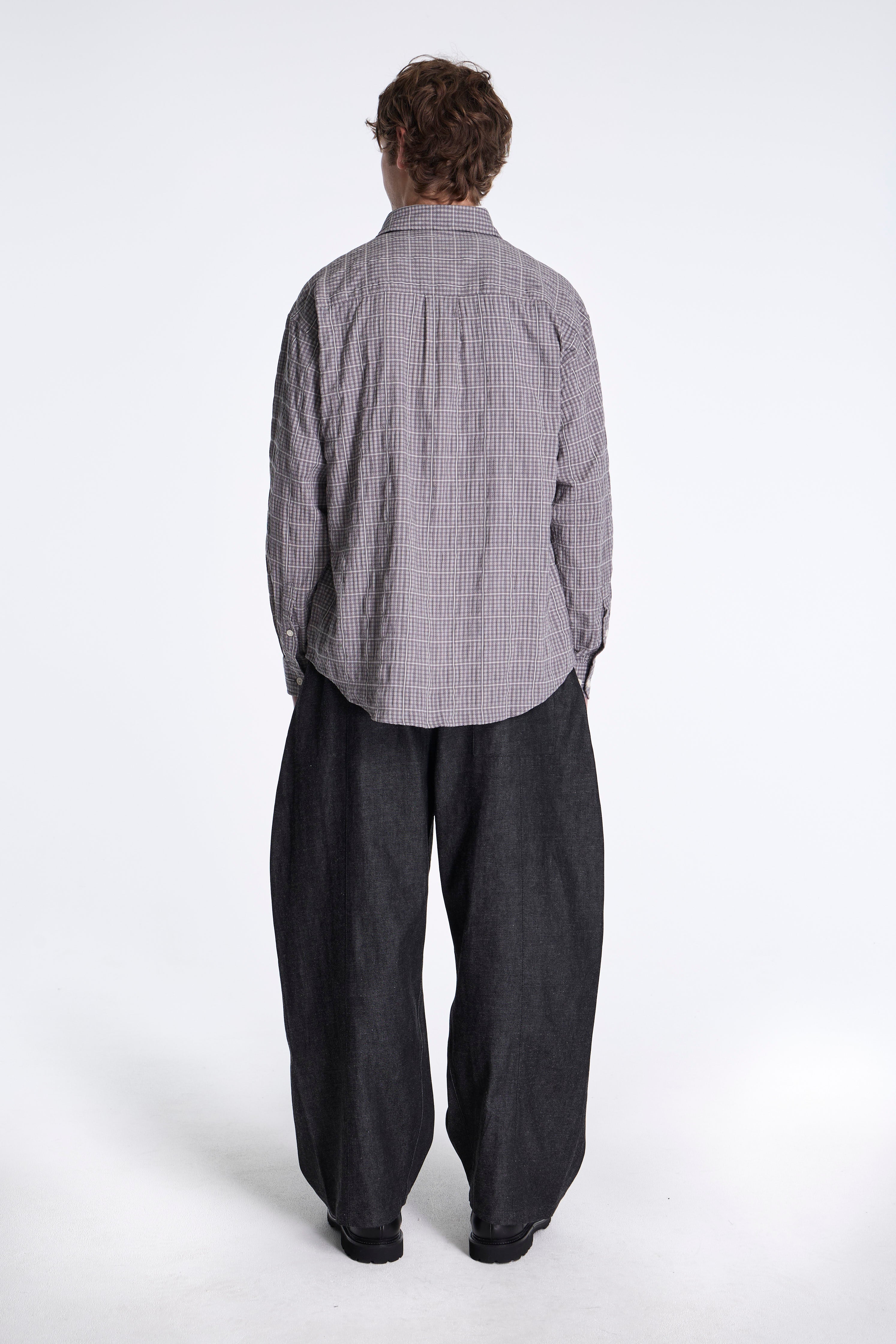 Executive Shirt Grey Textured Check