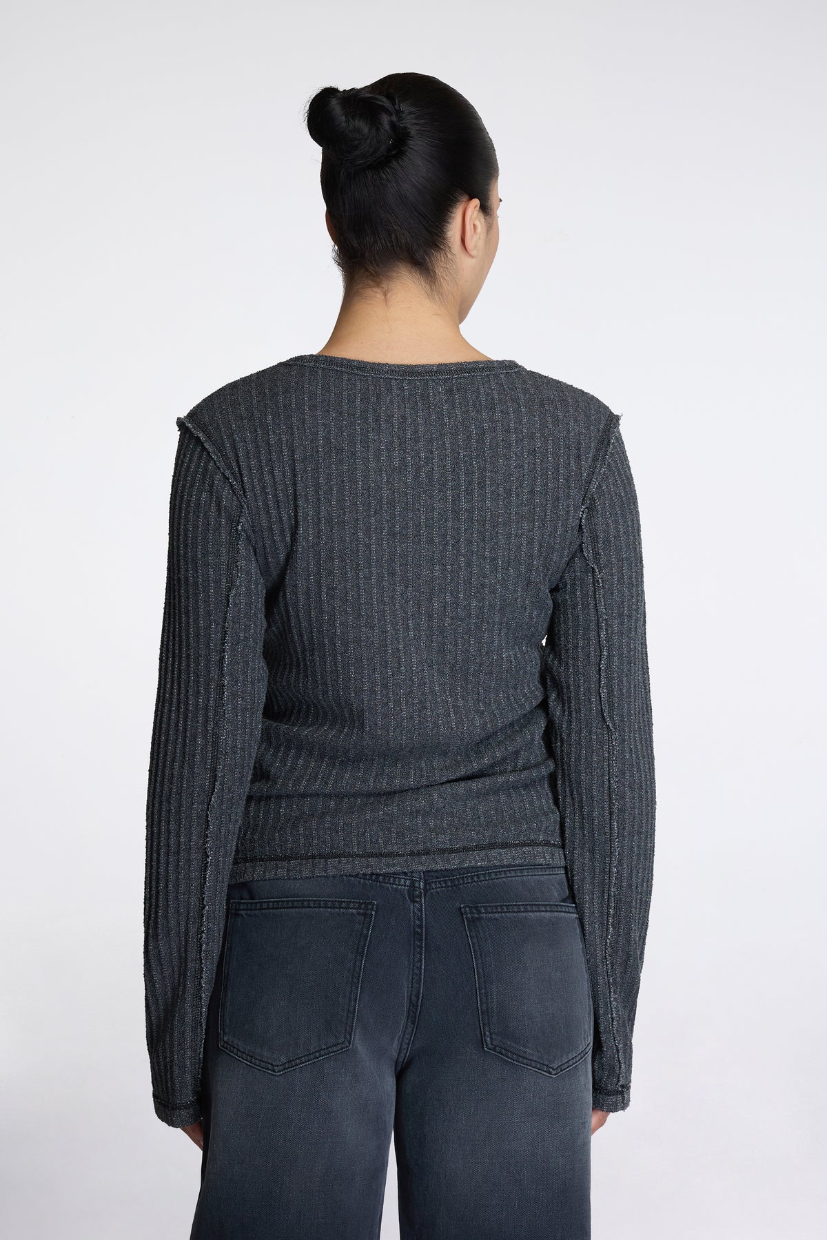 Womens Ls Rib Tee Bouclé Rib