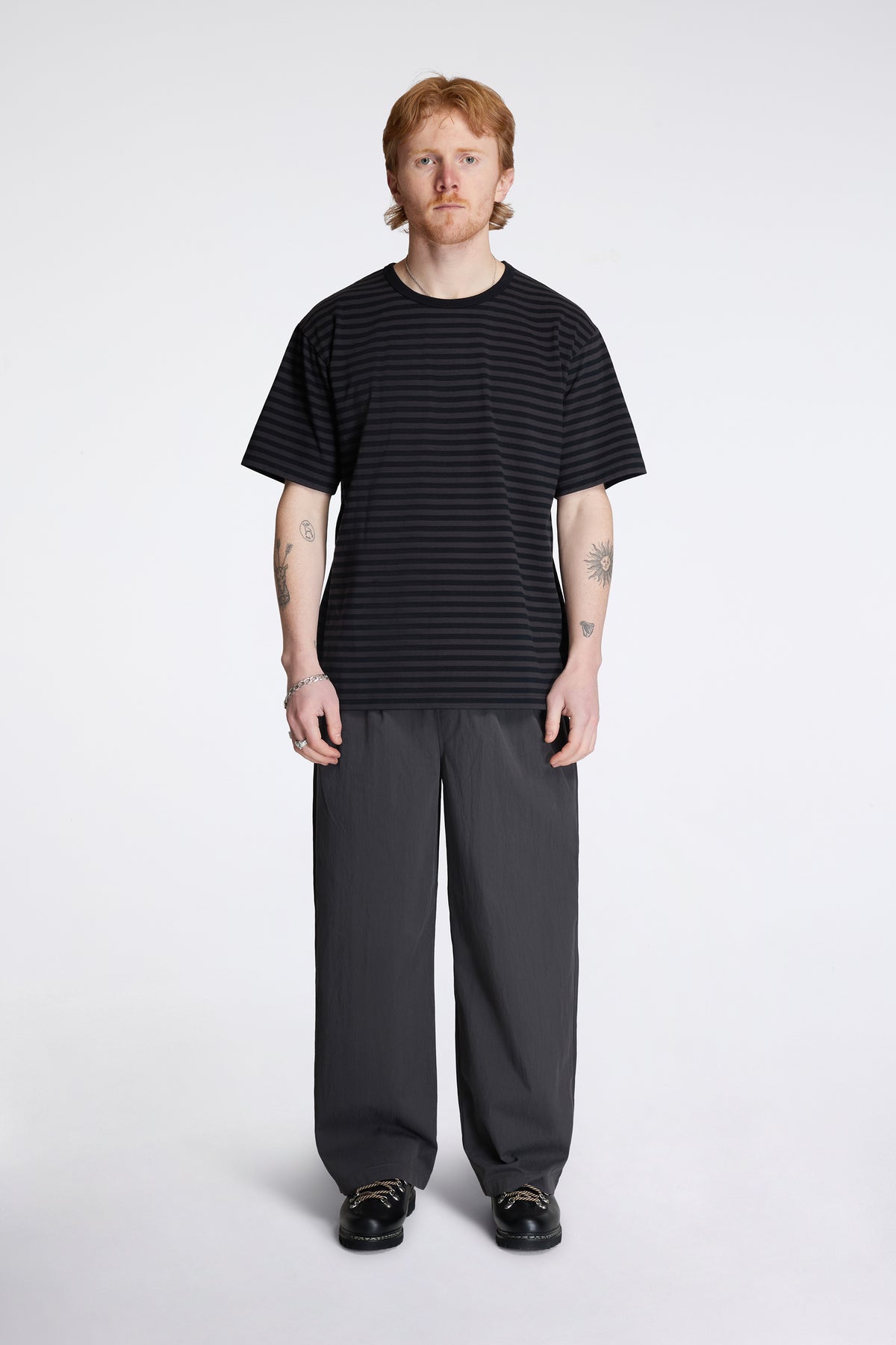 Coolmax Stripe Jersey Tee Charcoal