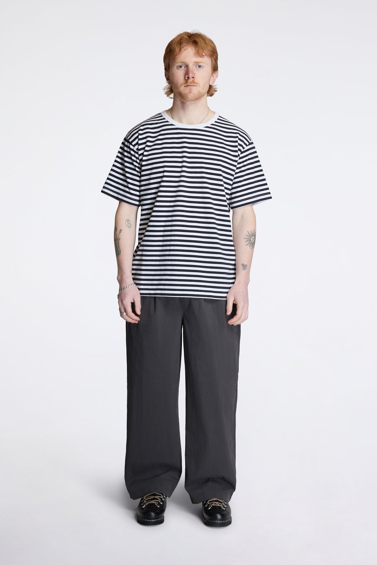 Coolmax Stripe Jersey Tee Dark Navy
