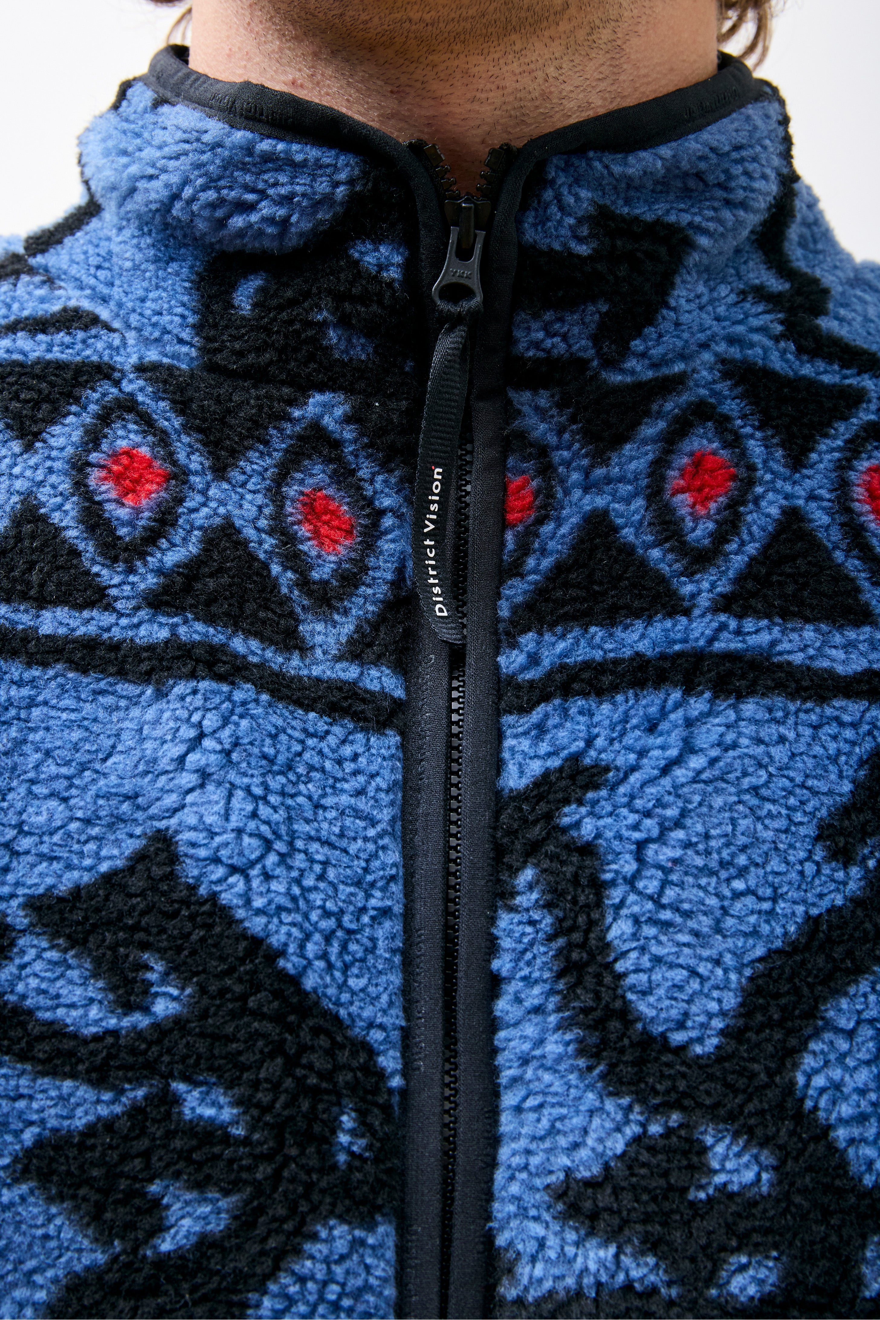 Half-Zip Pile Fleece Blue Arrow