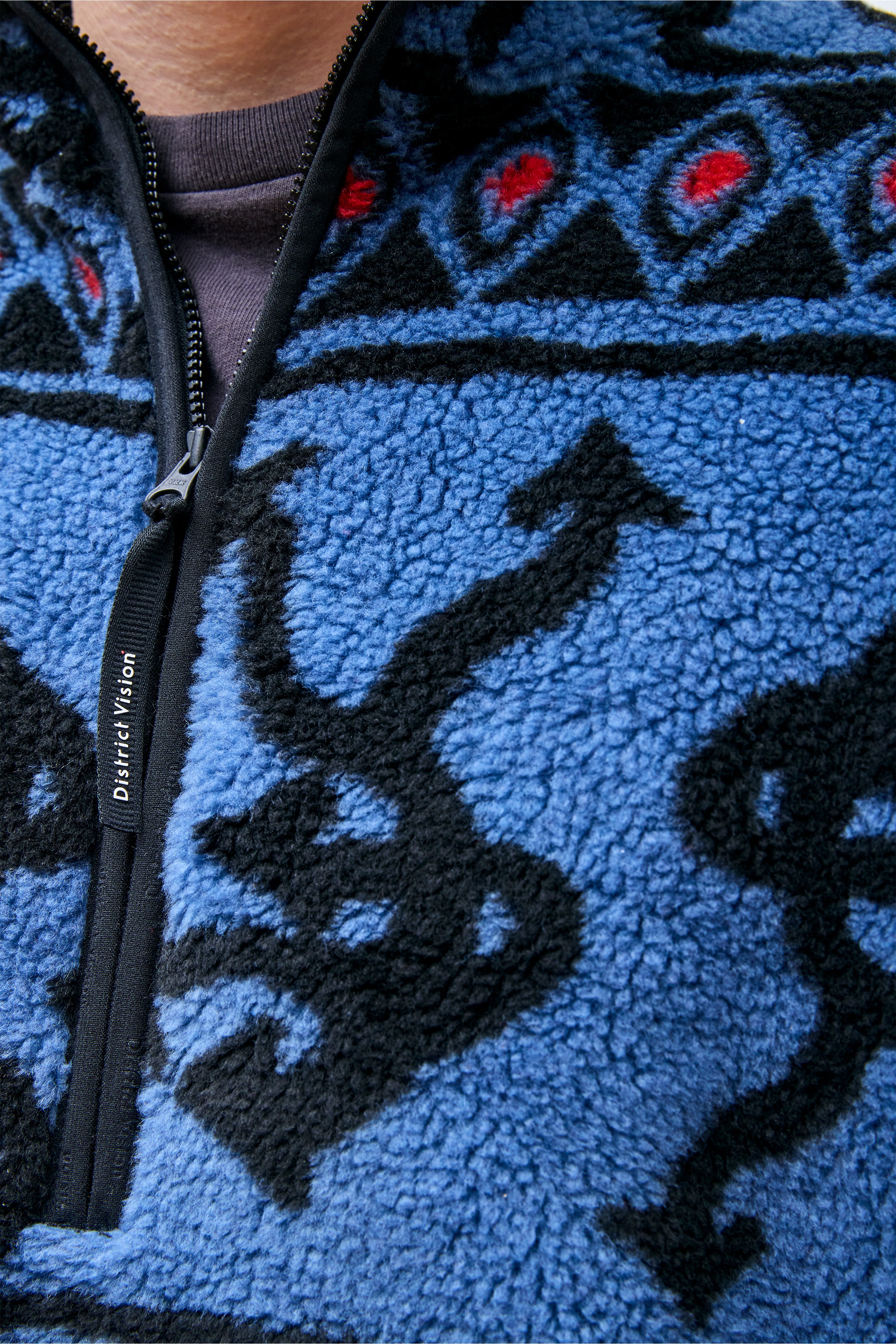 Half-Zip Pile Fleece Blue Arrow
