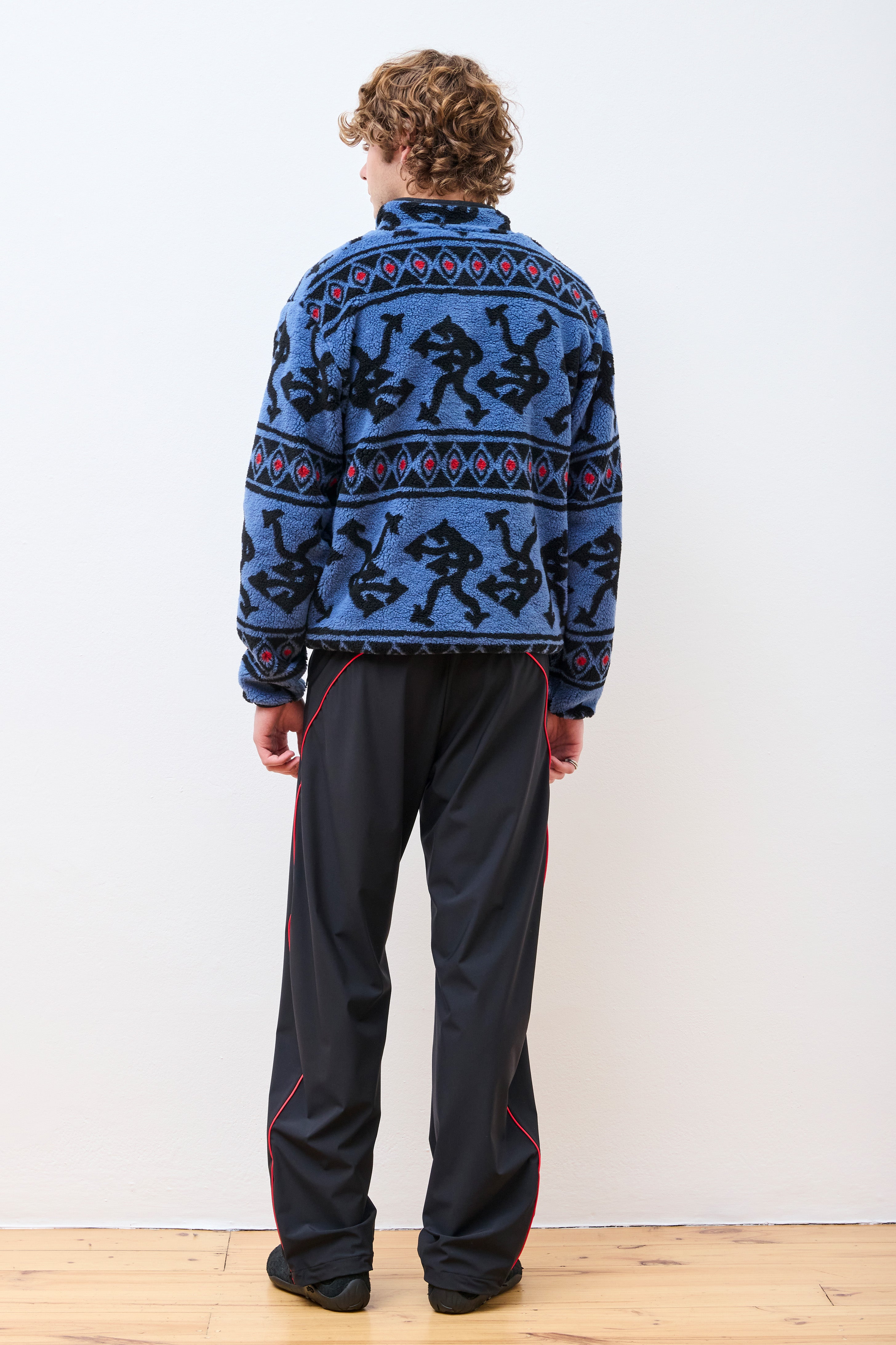 Half-Zip Pile Fleece Blue Arrow