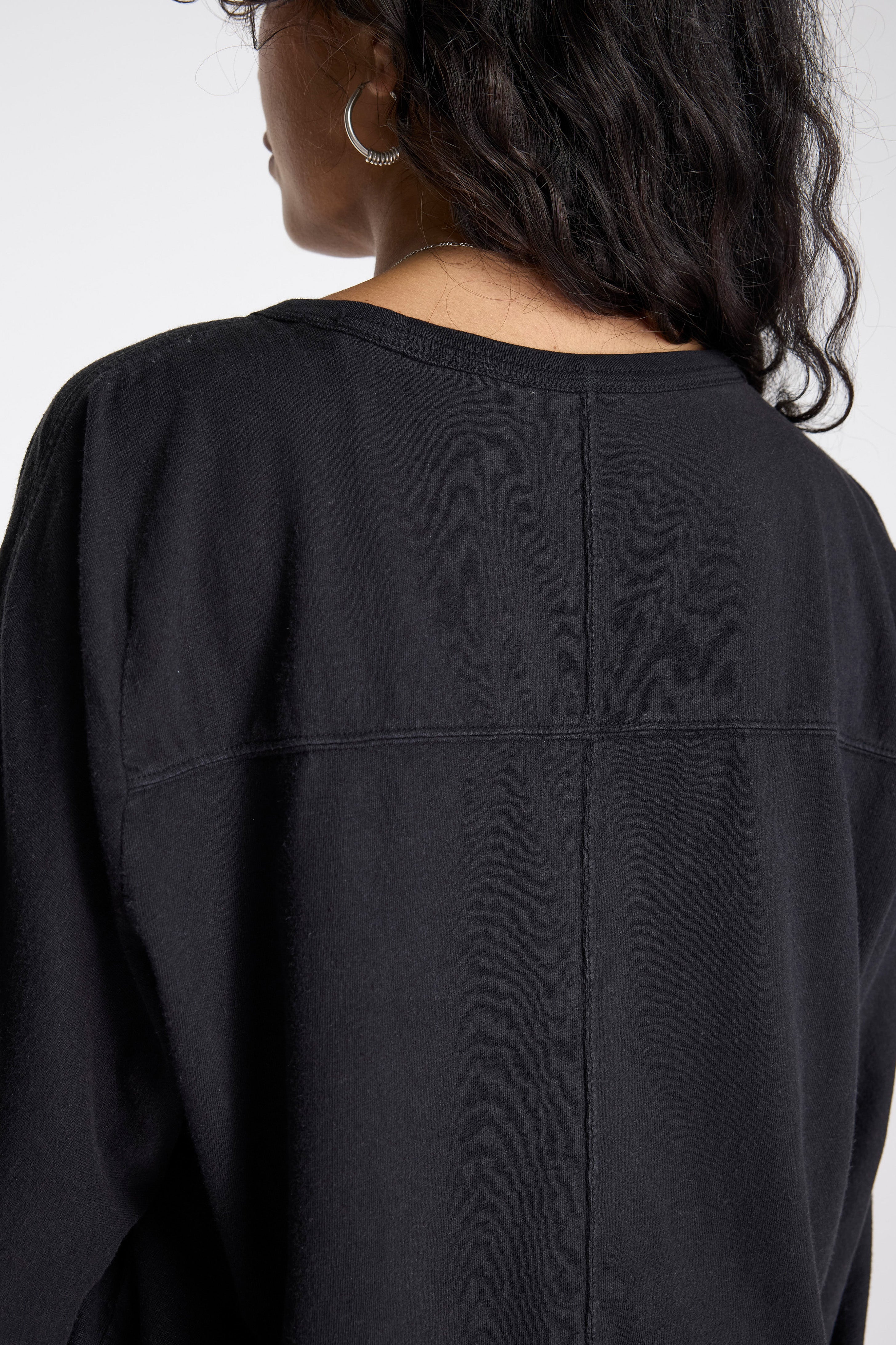 Hemp Cross Oversized L/S T-Shirt Black