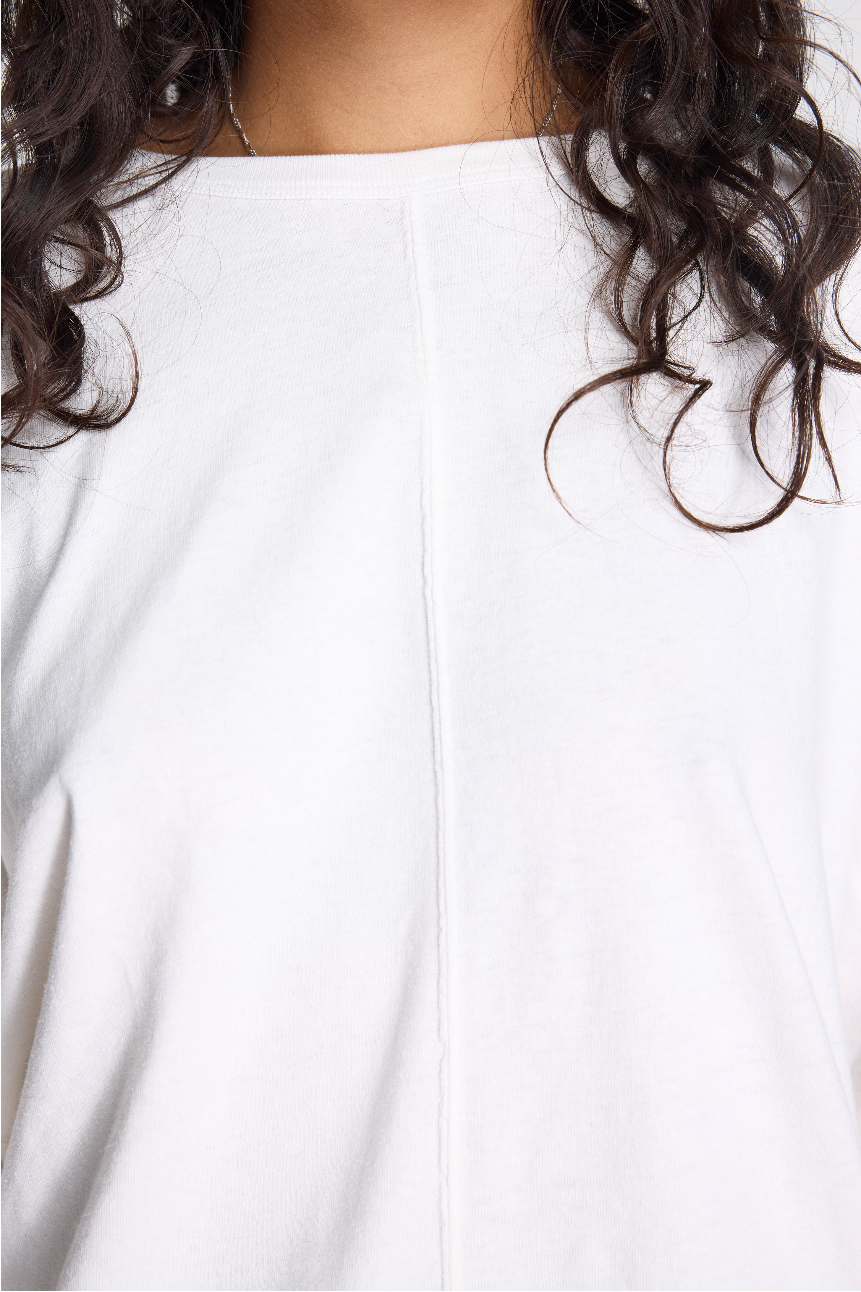 Hemp Cross Oversized L/S T-Shirt White