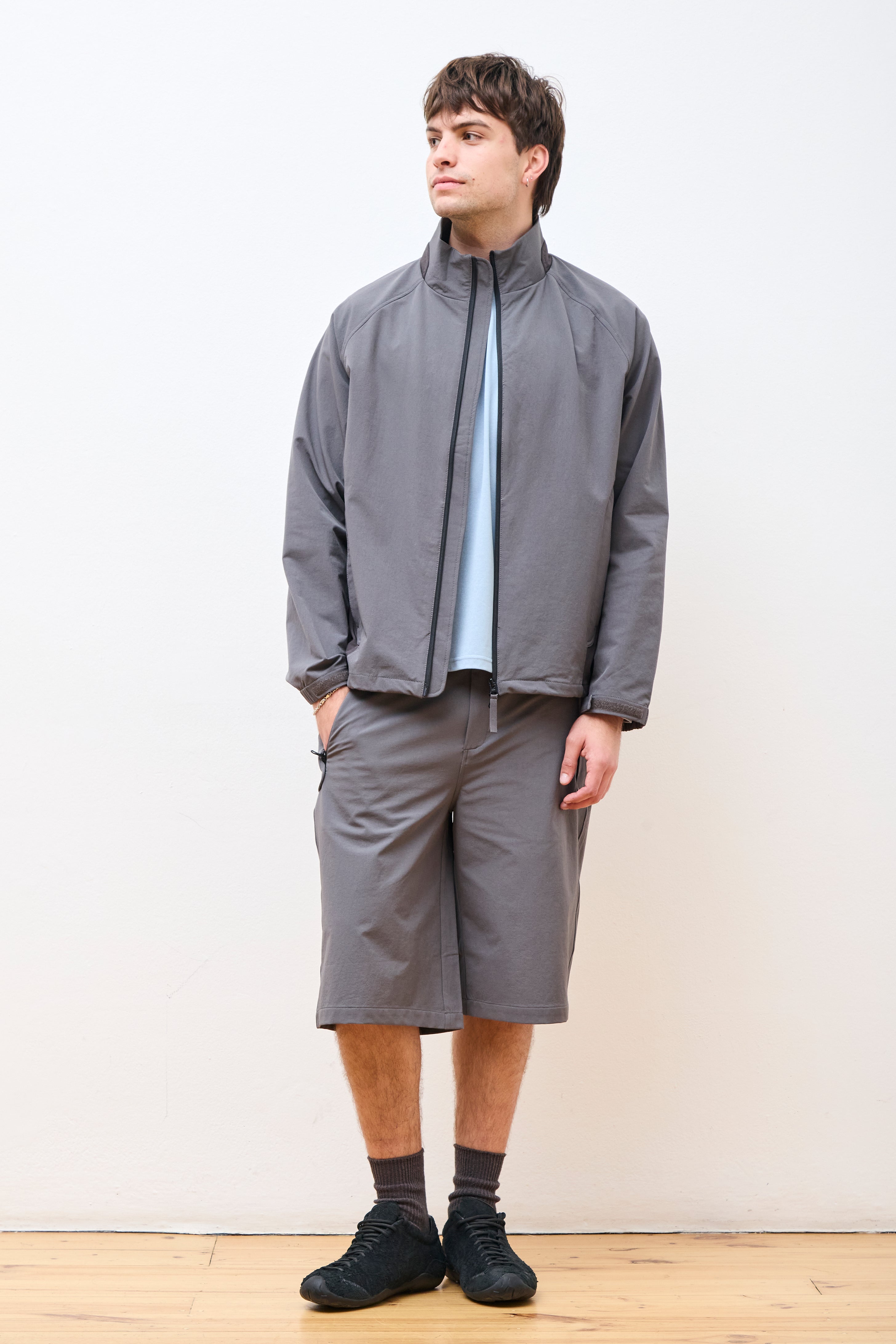 Lt Soft Shell Shorts Dk Grey