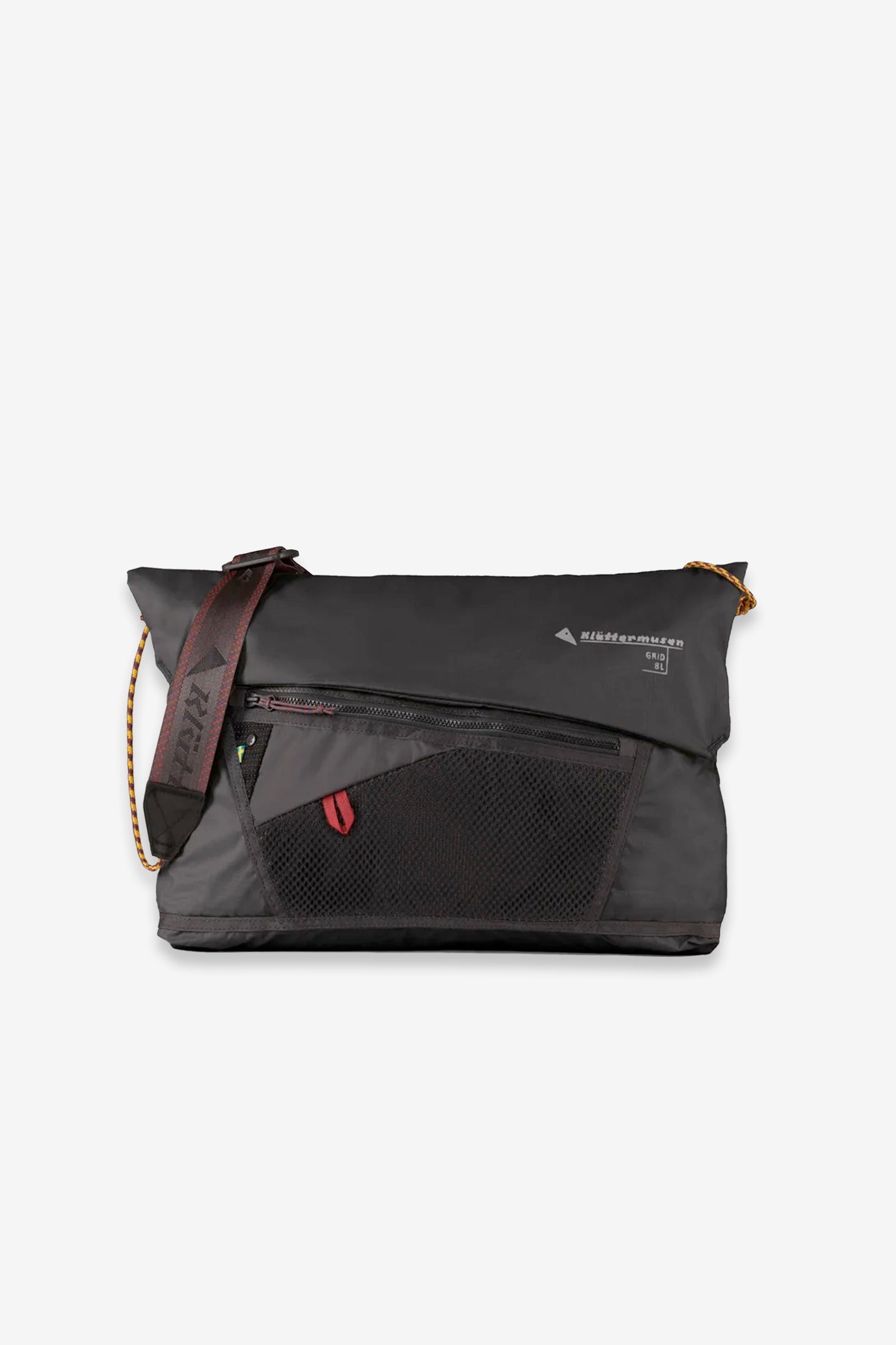 Grid Messenger Bag Raven