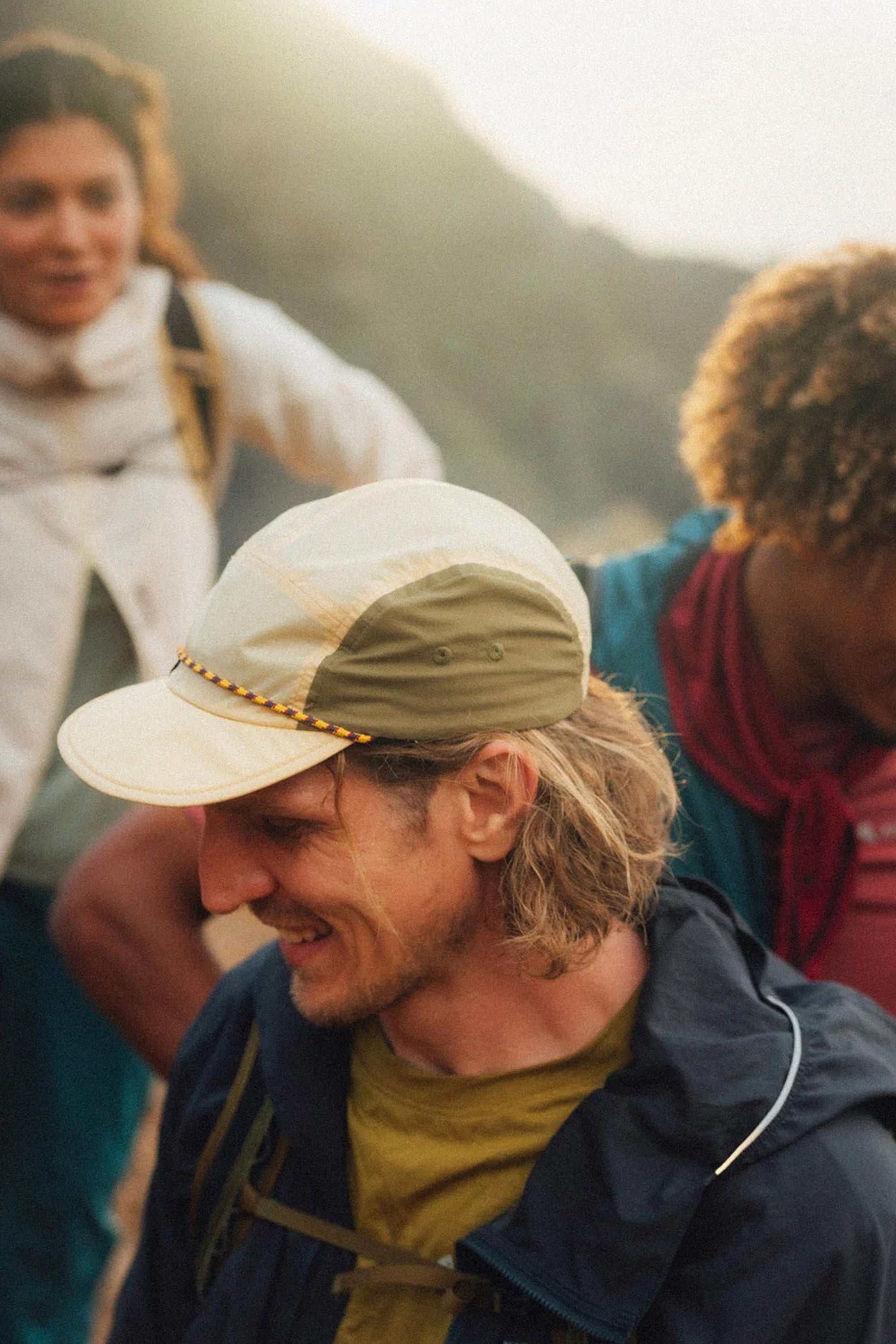 Runa Five Panel Cap Putty Grey-Olive