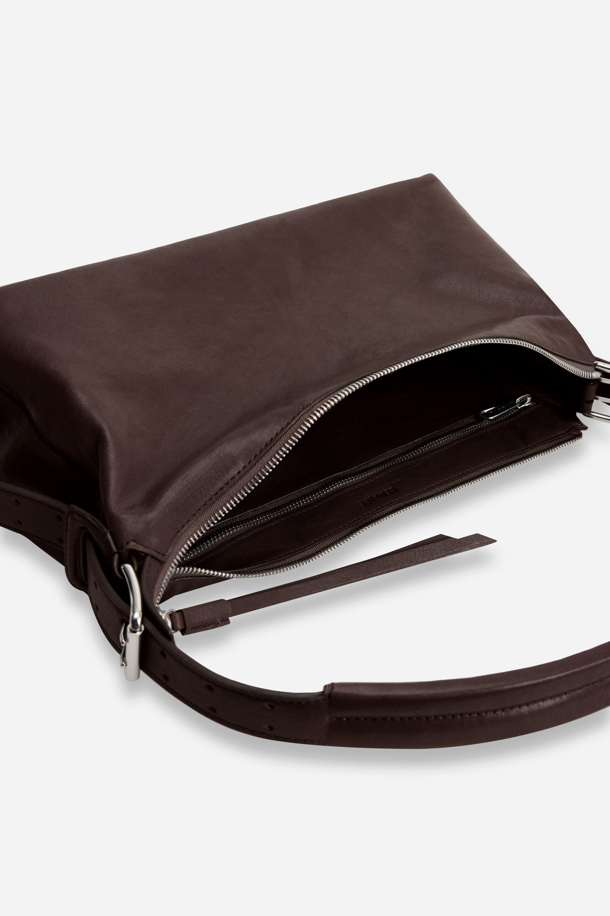 Belted Baguette Bag Dark Chocolate