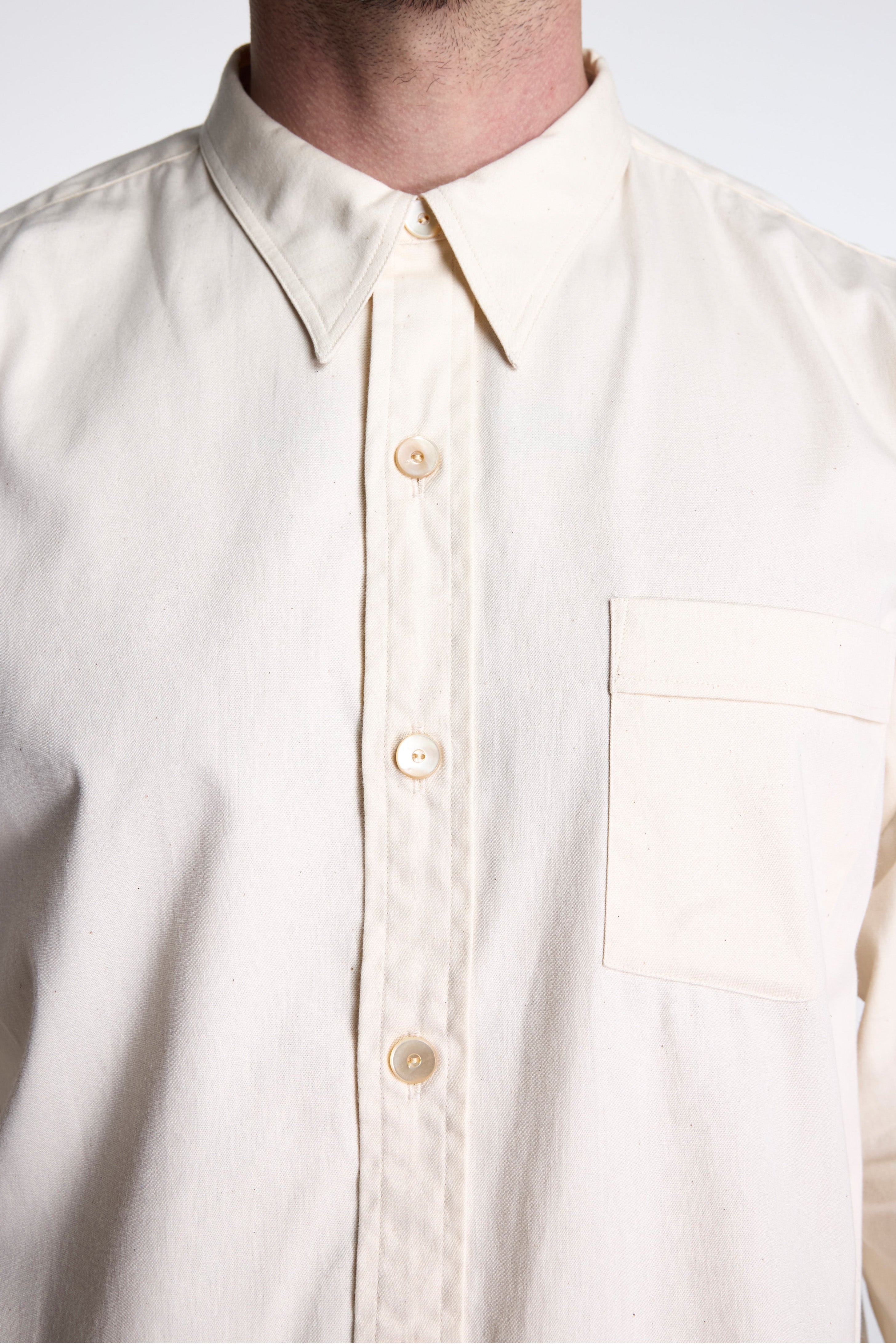 LOT.106 Narrow Collar Shirt Ivory